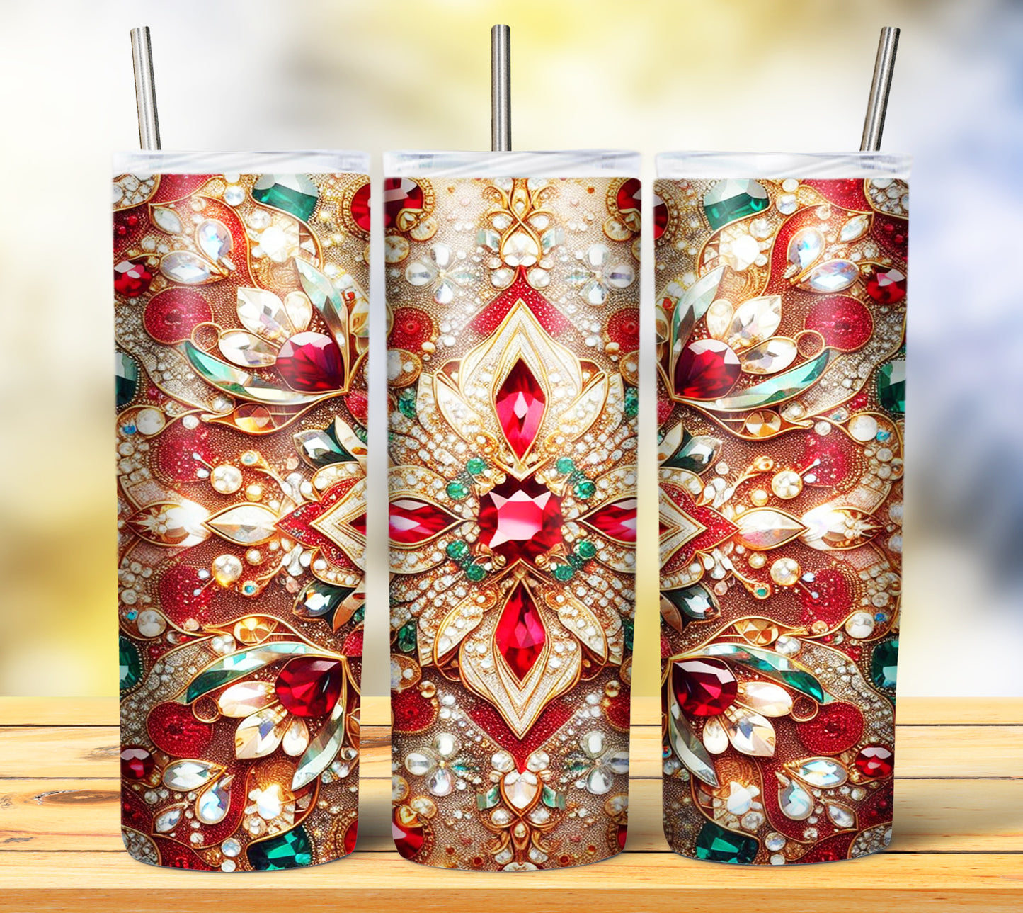 Colorful Gems Sublimation 20oz Tumbler Images Bundle