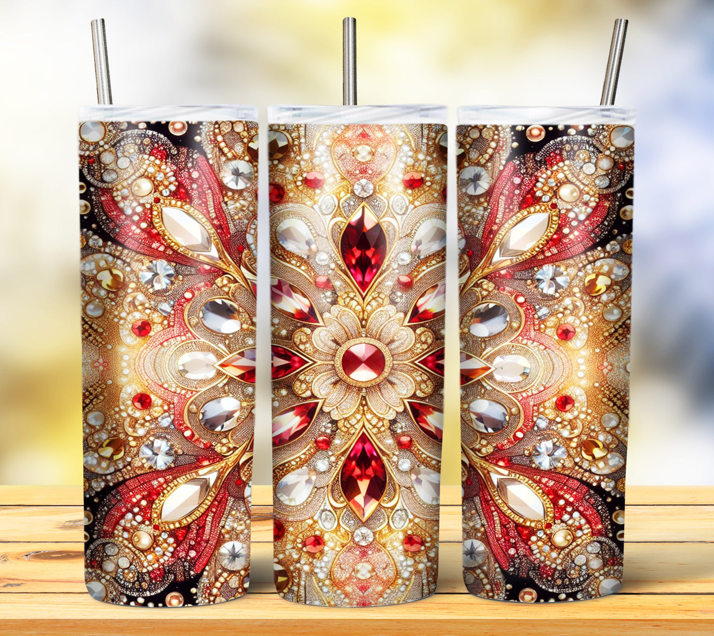 Colorful Gems Sublimation 20oz Tumbler Images Bundle