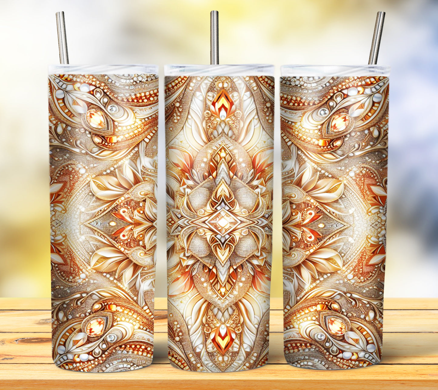 Colorful Gems Sublimation 20oz Tumbler Images Bundle