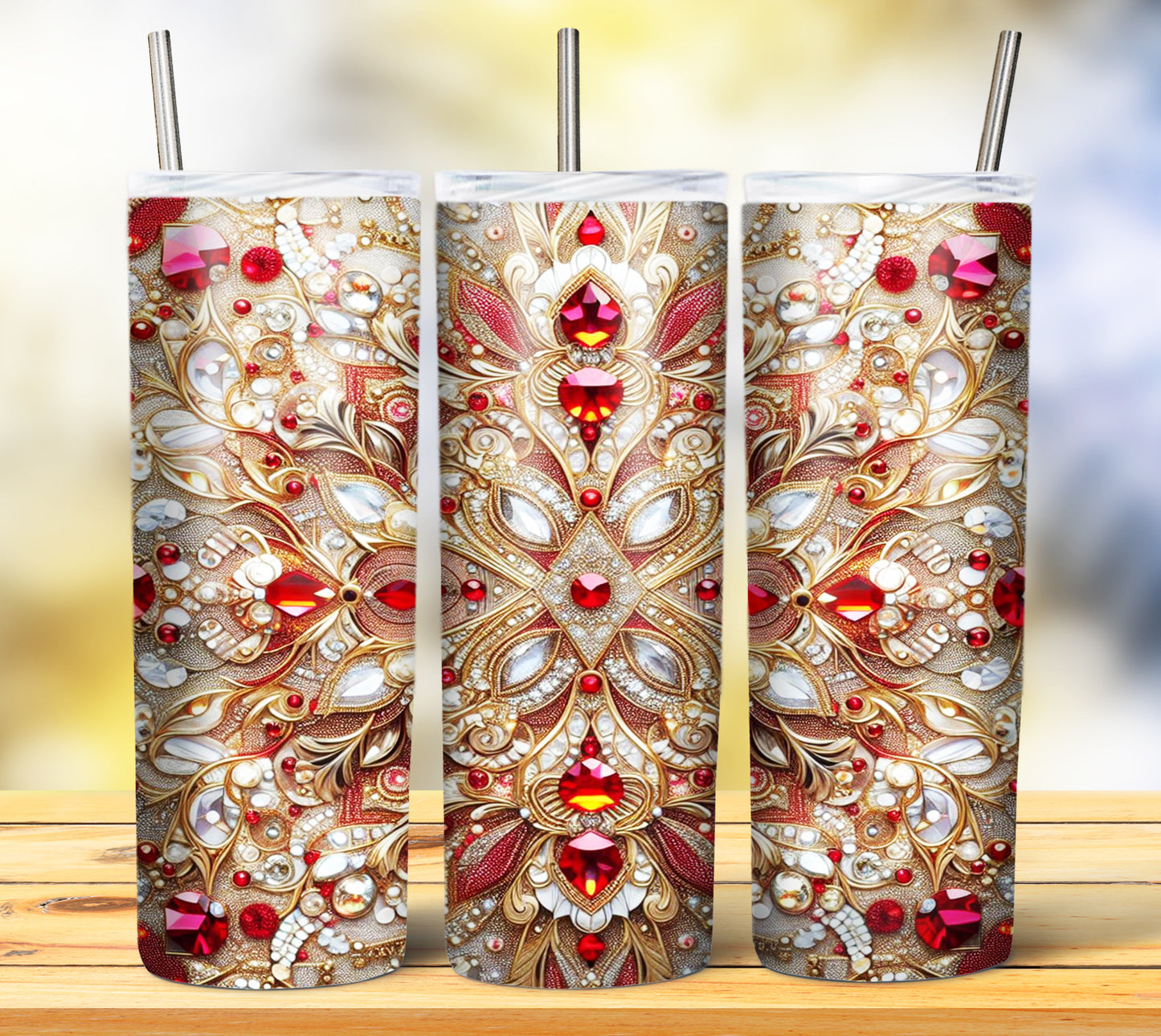 Colorful Gems Sublimation 20oz Tumbler Images Bundle