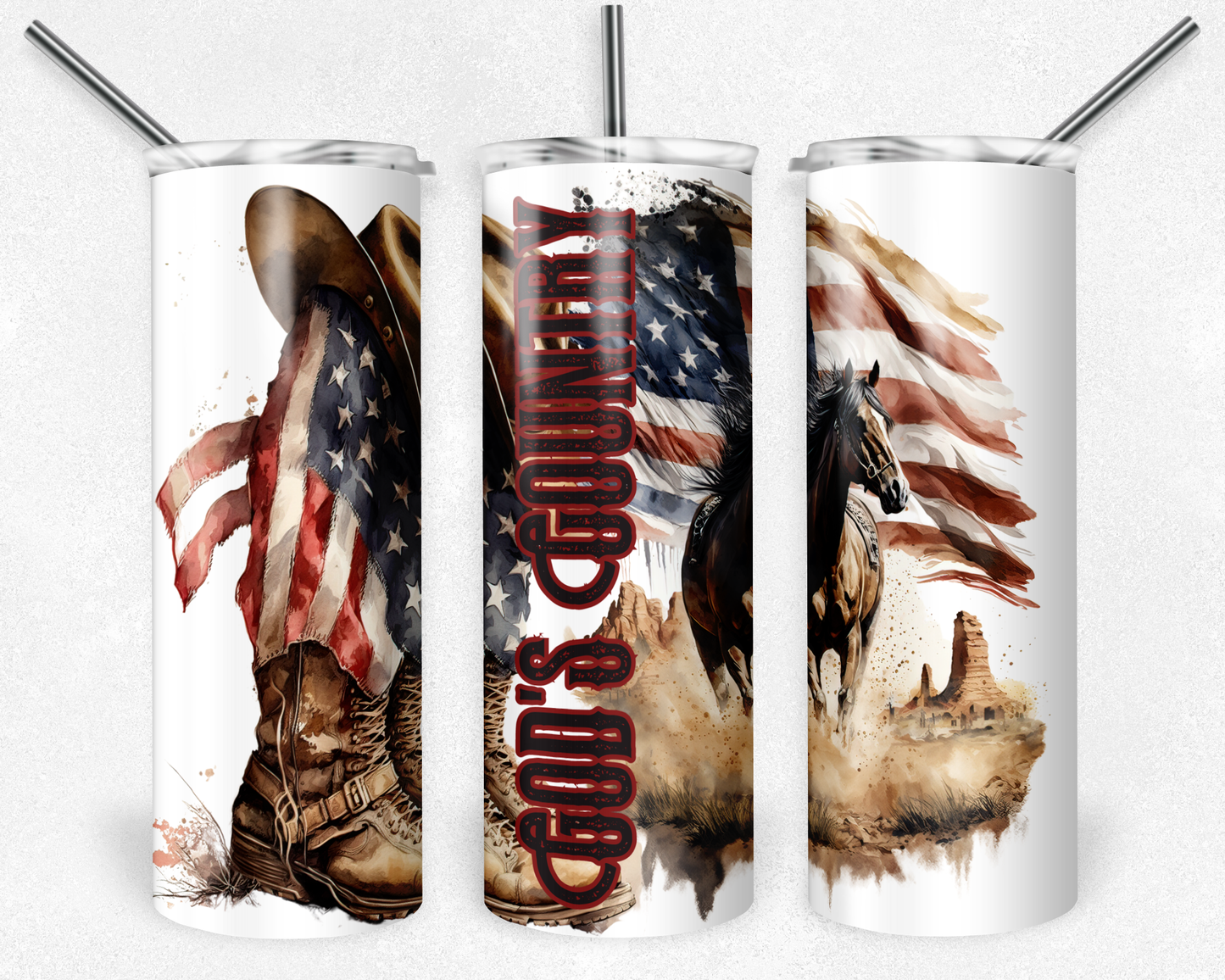 God's Country 20oz Sublimation Tumbler Image