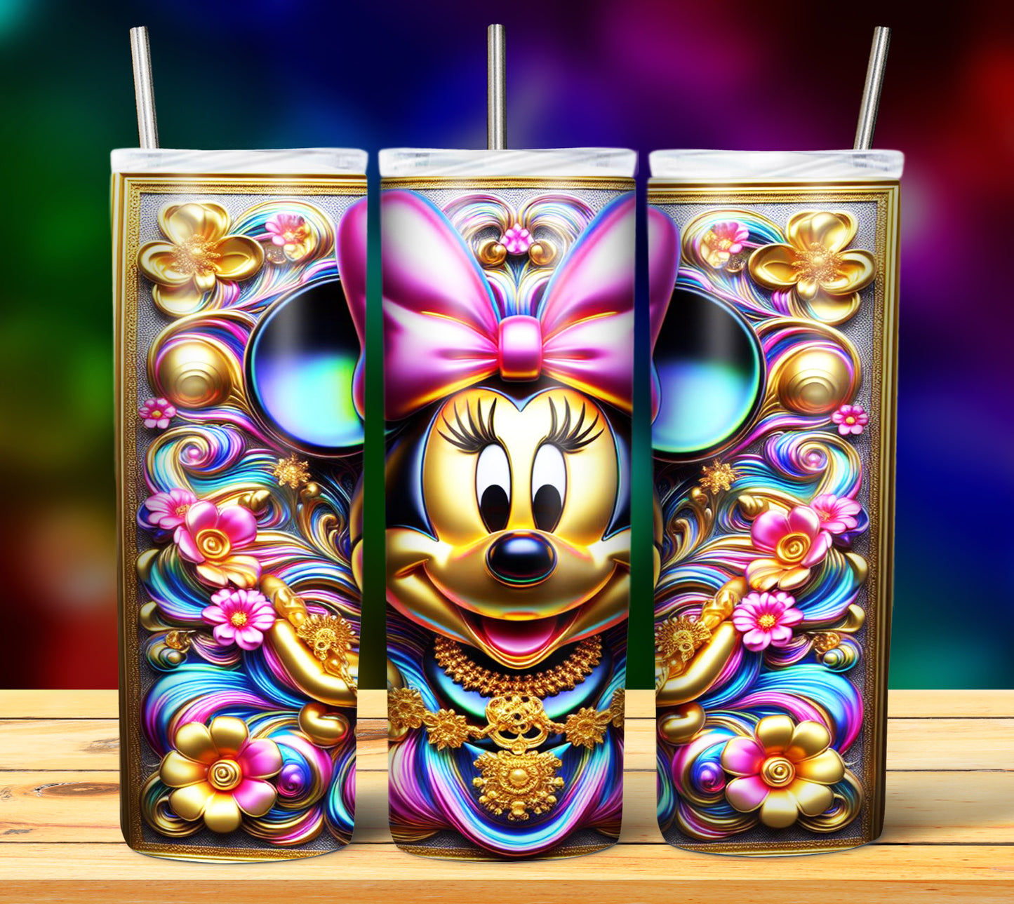 40+ Cartoon Gold Sublimation 20oz Tumbler Images Bundle