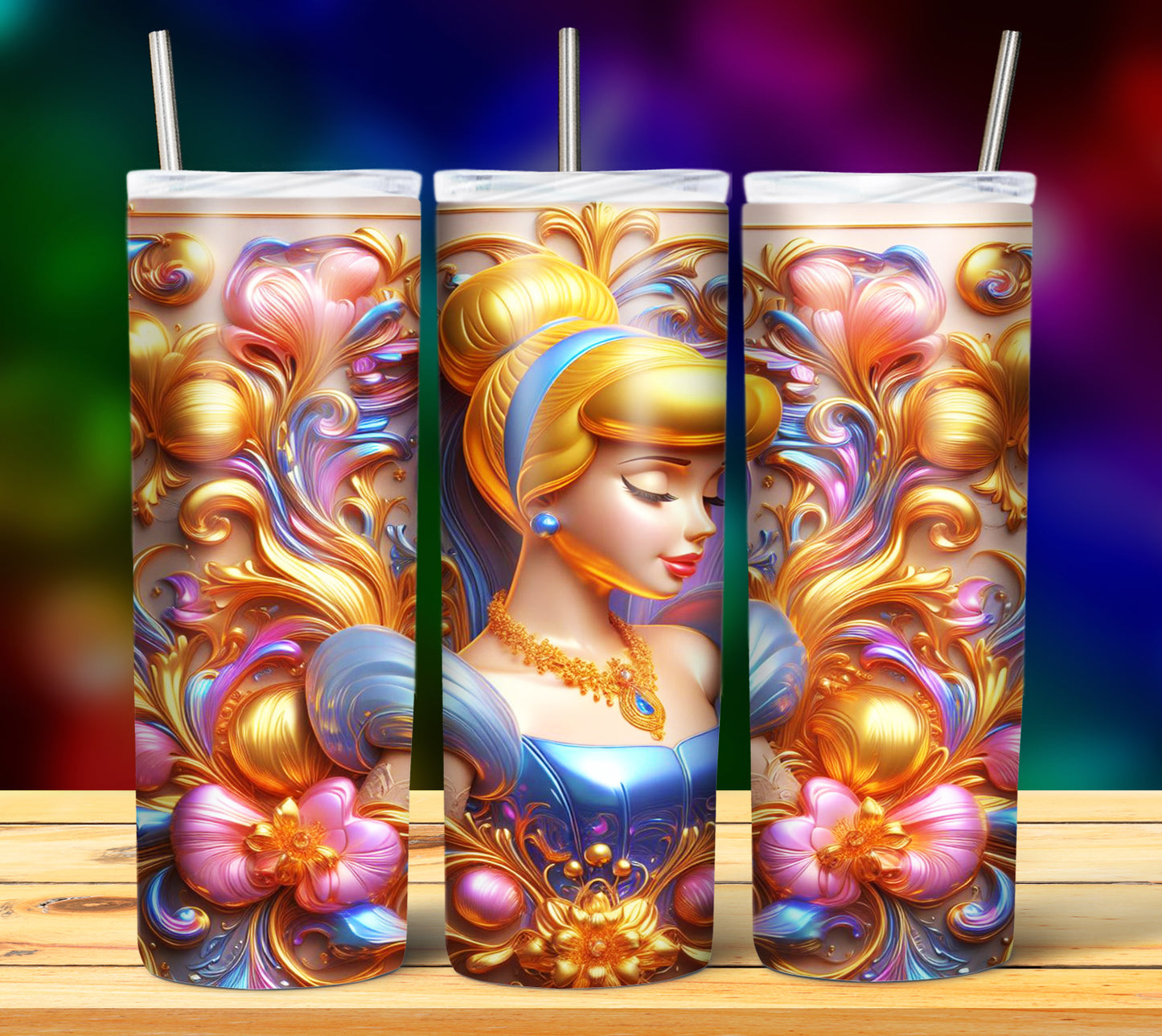 40+ Cartoon Gold Sublimation 20oz Tumbler Images Bundle