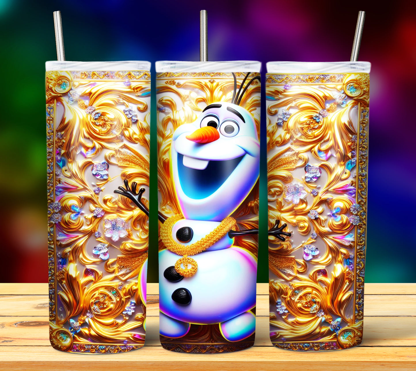 40+ Cartoon Gold Sublimation 20oz Tumbler Images Bundle