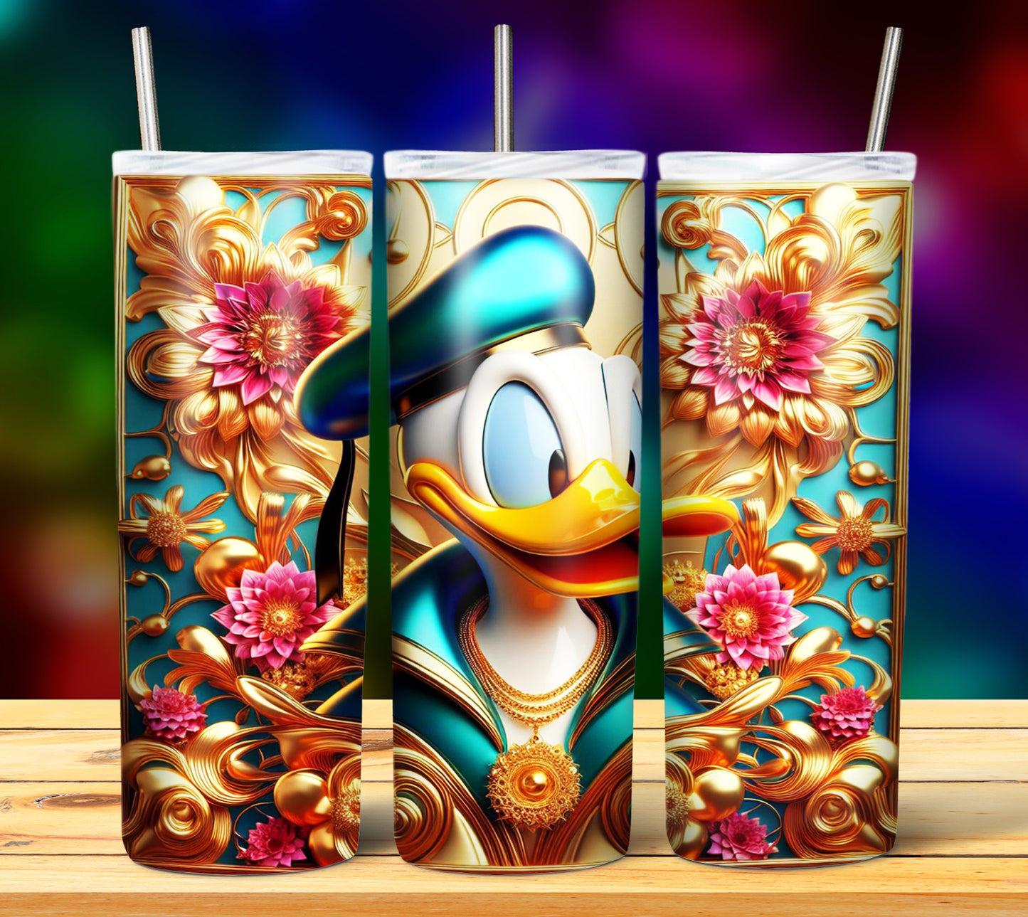 40+ Cartoon Gold Sublimation 20oz Tumbler Images Bundle