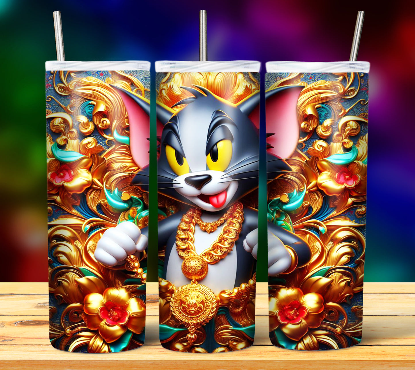 40+ Cartoon Gold Sublimation 20oz Tumbler Images Bundle