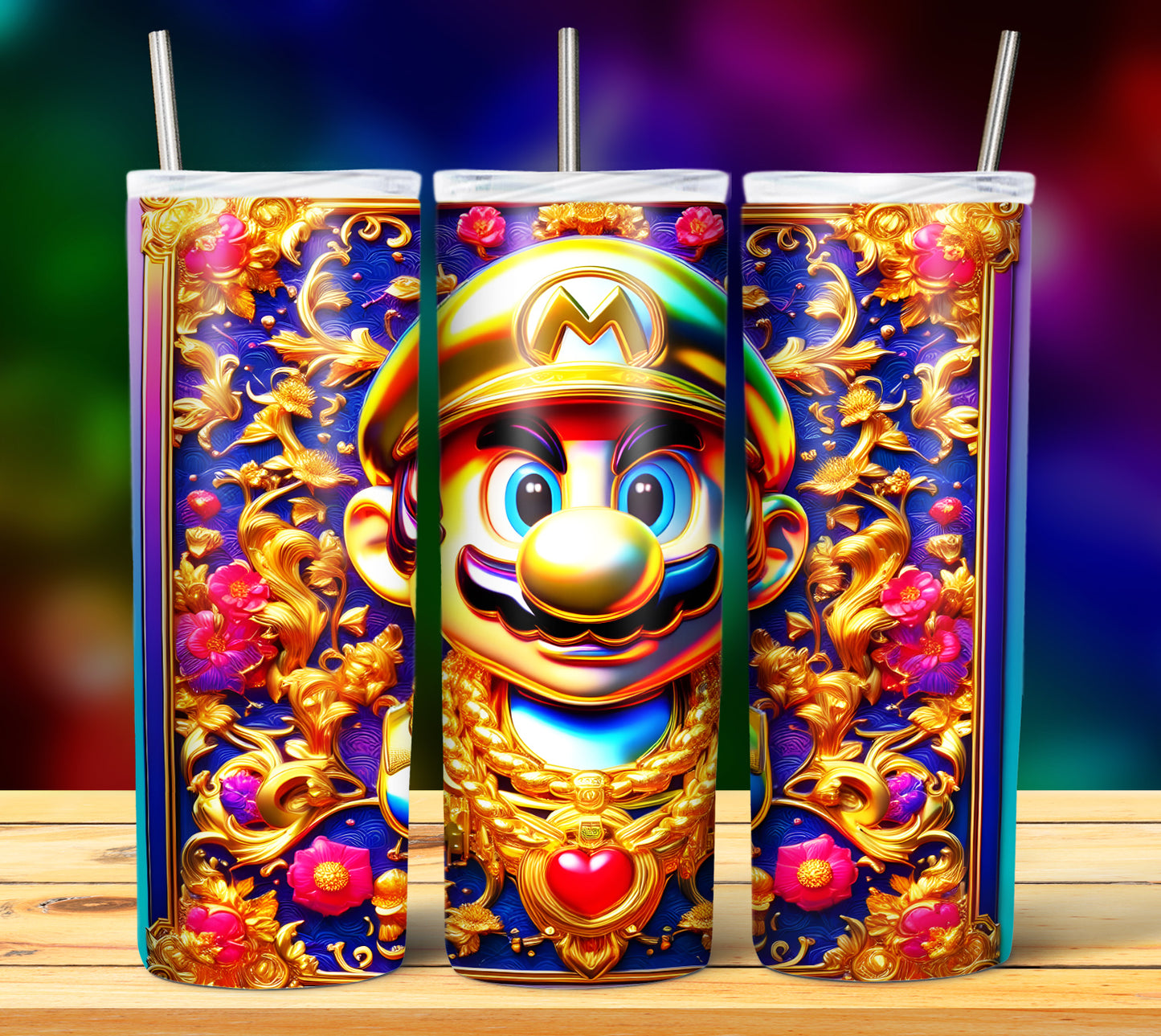 40+ Cartoon Gold Sublimation 20oz Tumbler Images Bundle