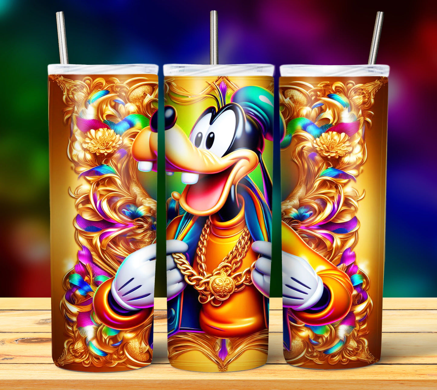 40+ Cartoon Gold Sublimation 20oz Tumbler Images Bundle