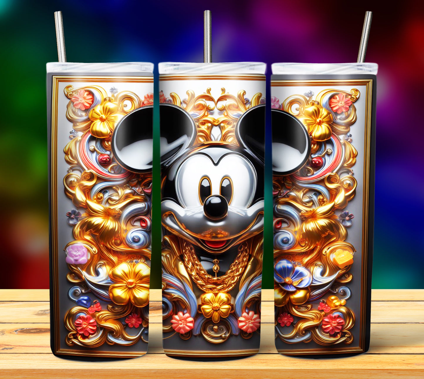 40+ Cartoon Gold Sublimation 20oz Tumbler Images Bundle