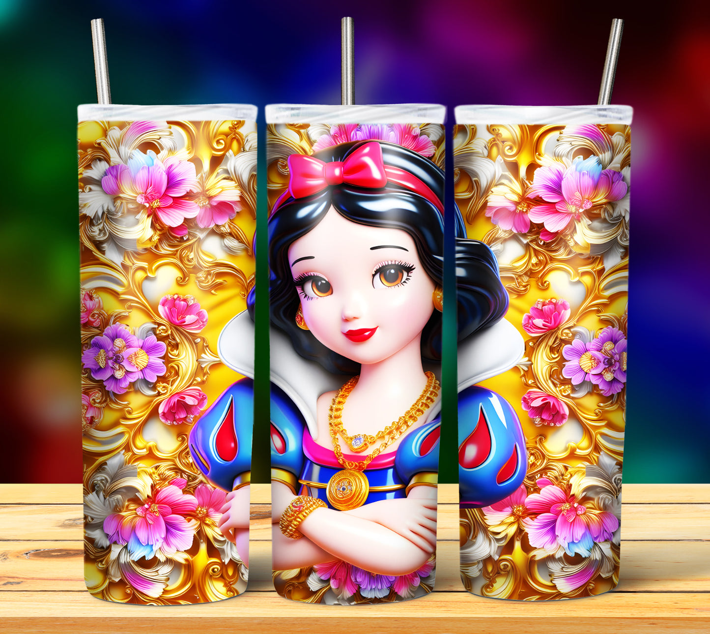 40+ Cartoon Gold Sublimation 20oz Tumbler Images Bundle