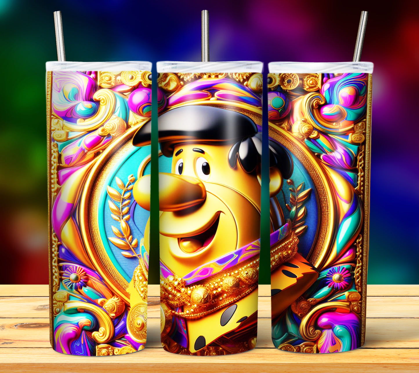 40+ Cartoon Gold Sublimation 20oz Tumbler Images Bundle