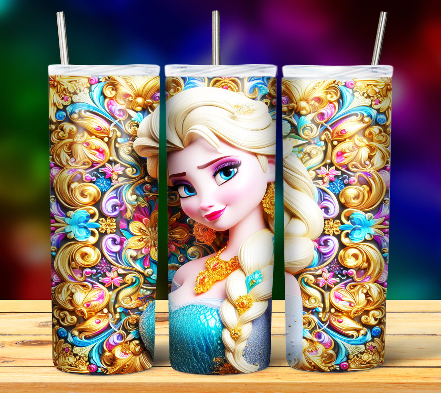 40+ Cartoon Gold Sublimation 20oz Tumbler Images Bundle