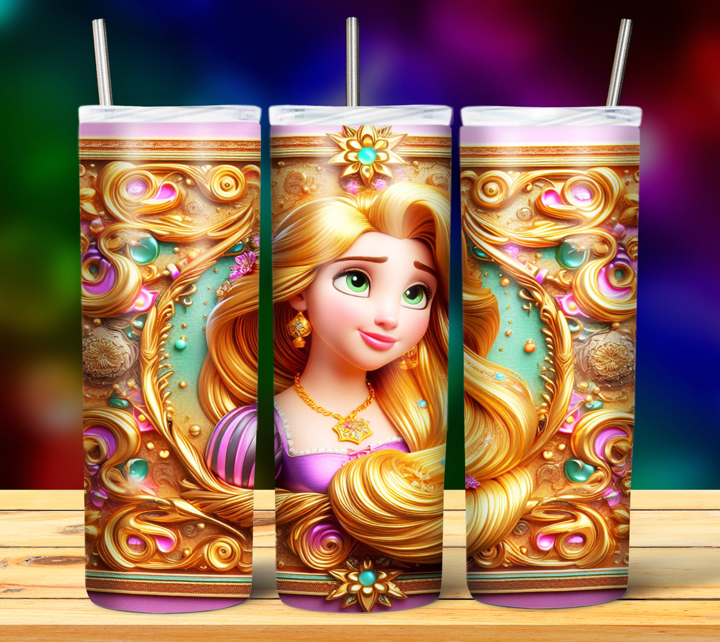 40+ Cartoon Gold Sublimation 20oz Tumbler Images Bundle