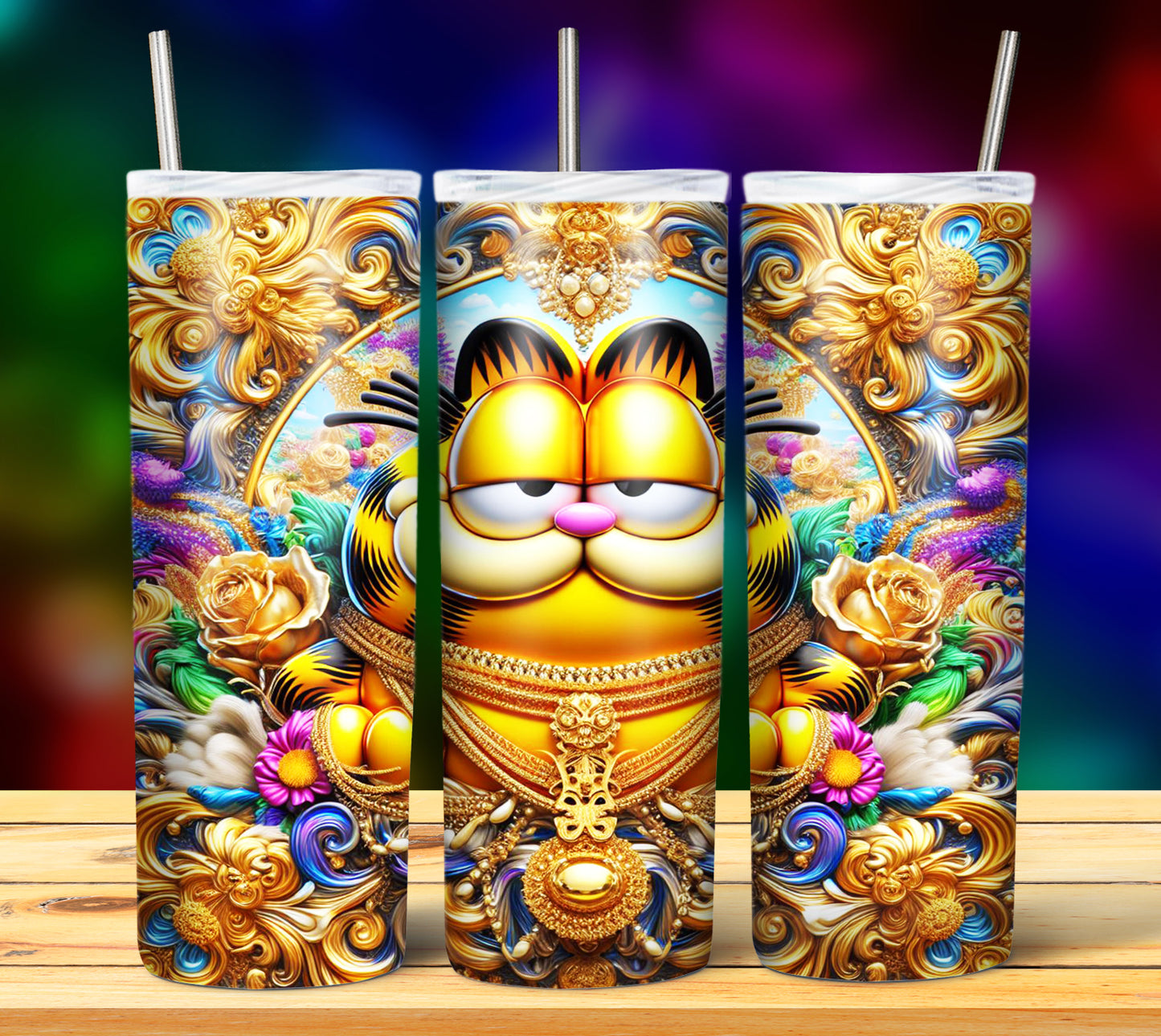 40+ Cartoon Gold Sublimation 20oz Tumbler Images Bundle