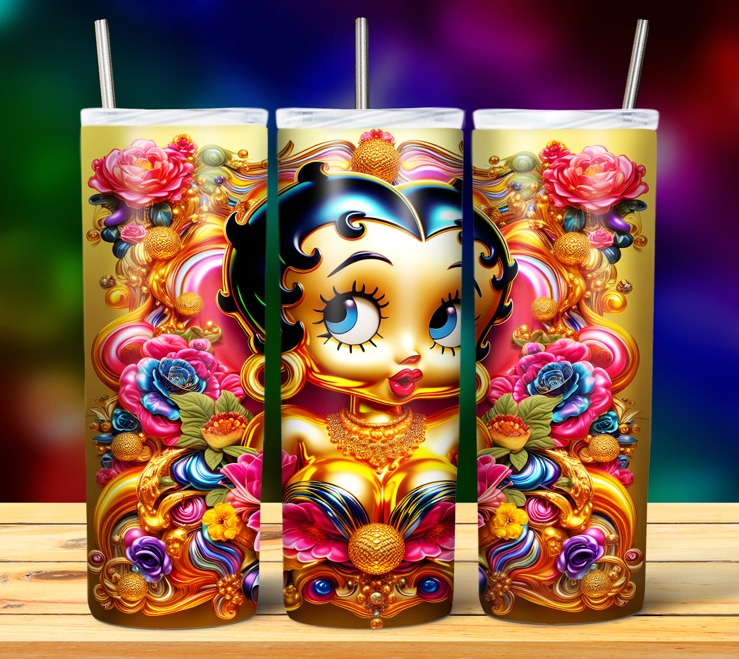 40+ Cartoon Gold Sublimation 20oz Tumbler Images Bundle