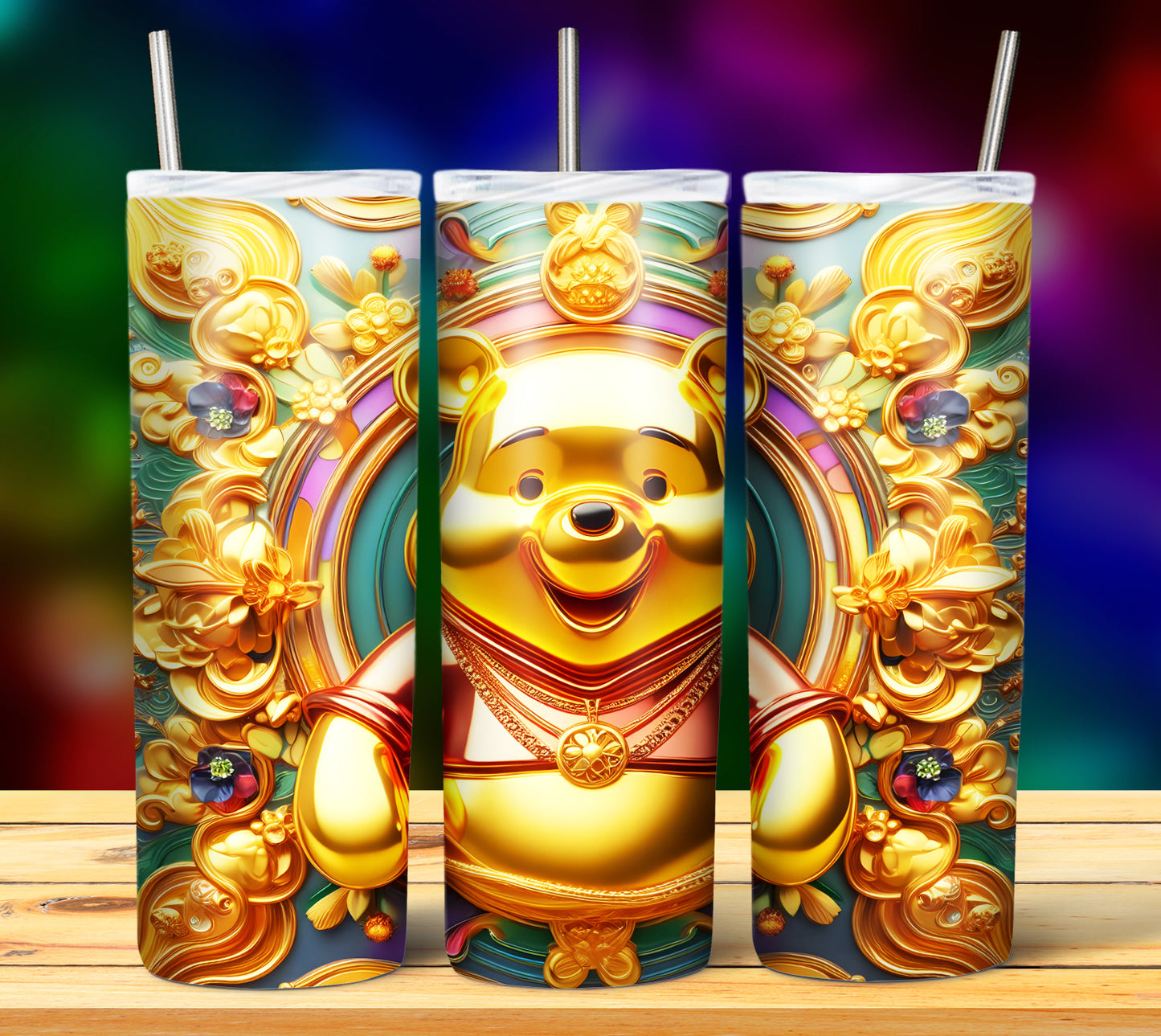 40+ Cartoon Gold Sublimation 20oz Tumbler Images Bundle