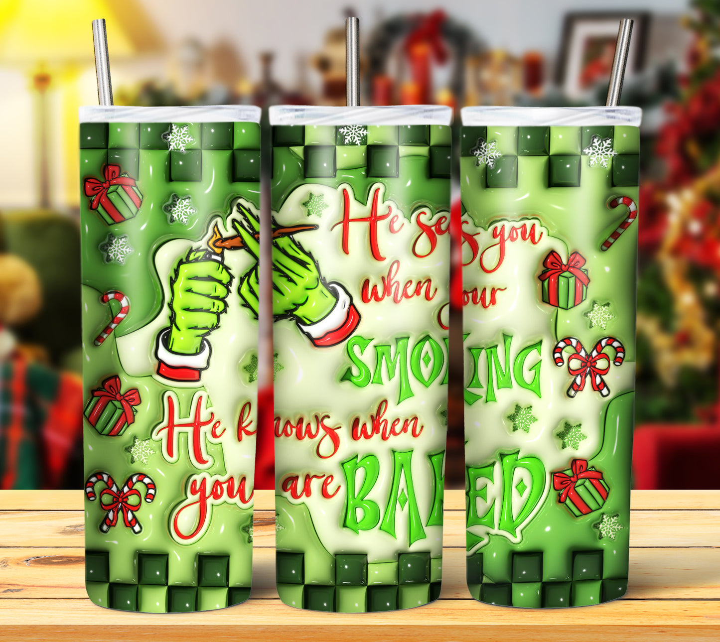 25+ 3D Inflate Christmas Sublimation 20oz Images Bundle