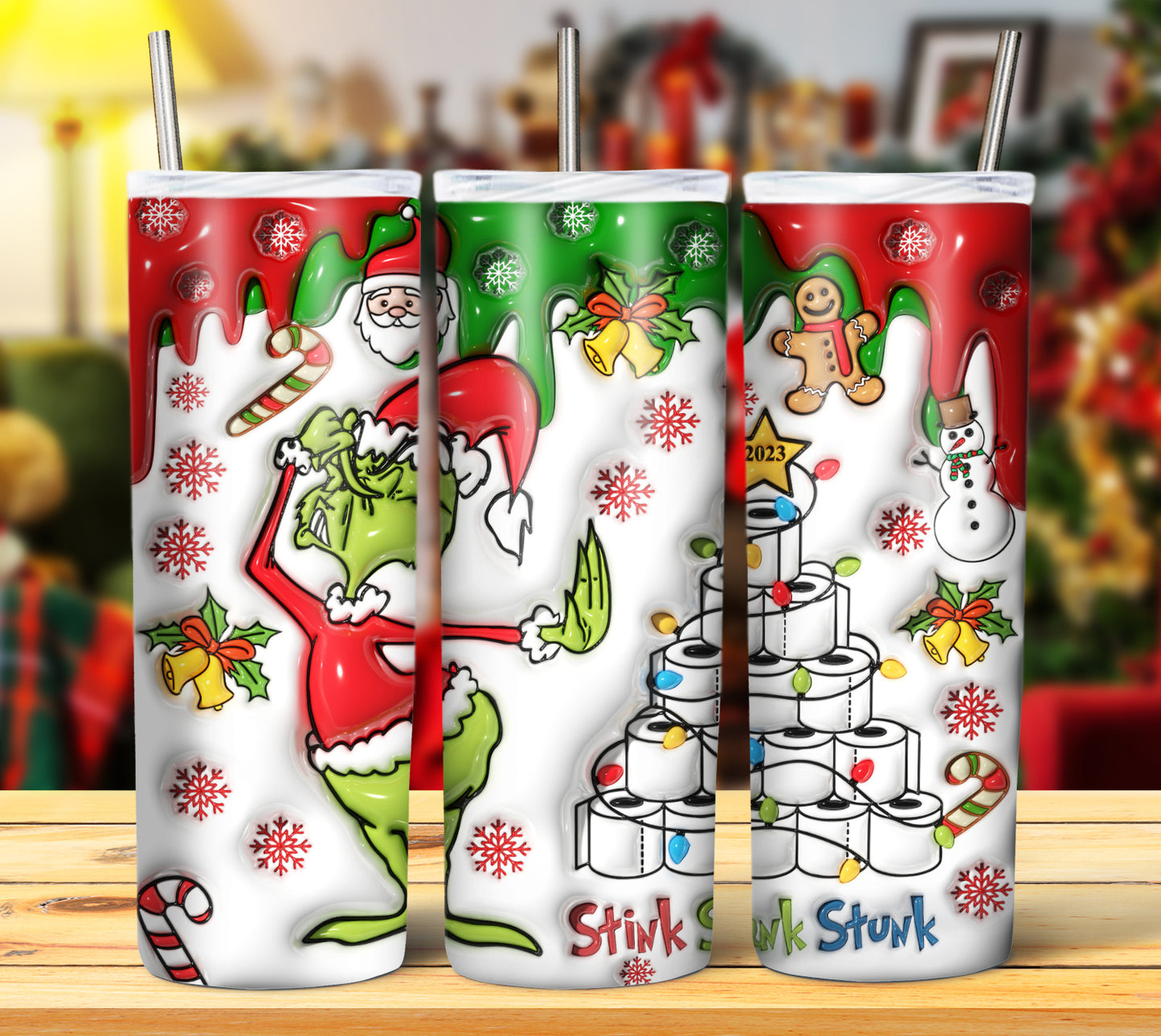 25+ 3D Inflate Christmas Sublimation 20oz Images Bundle