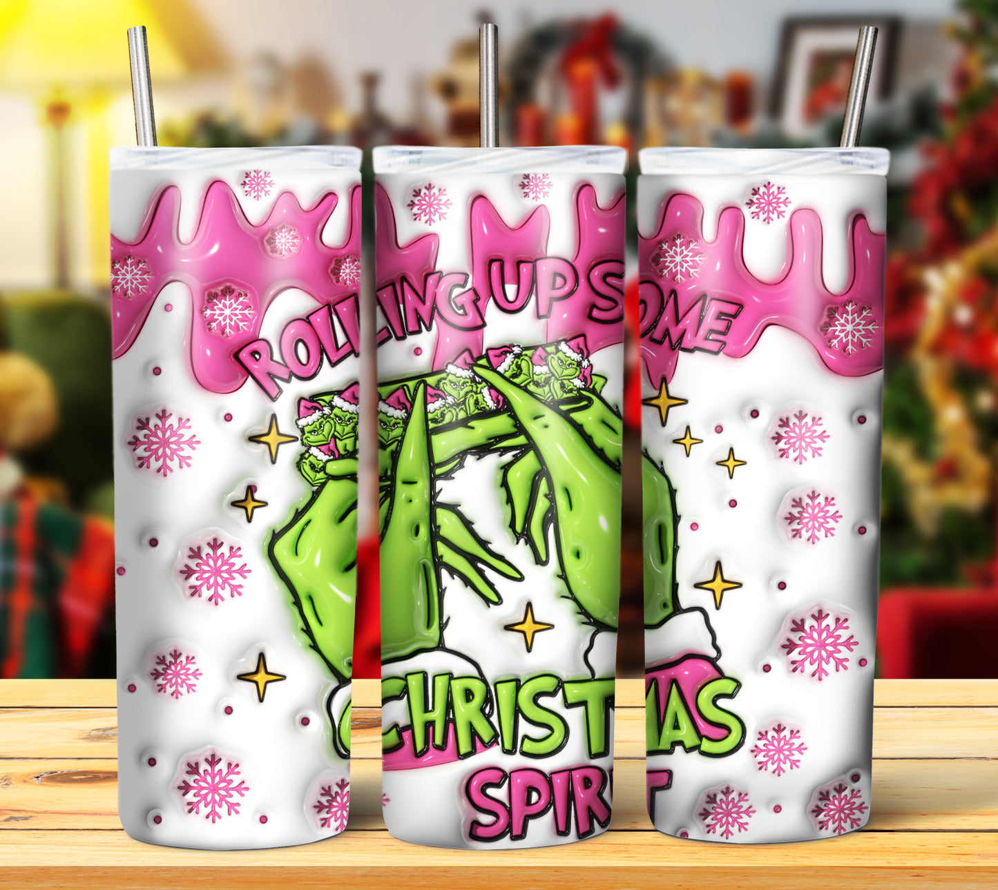 25+ 3D Inflate Christmas Sublimation 20oz Images Bundle