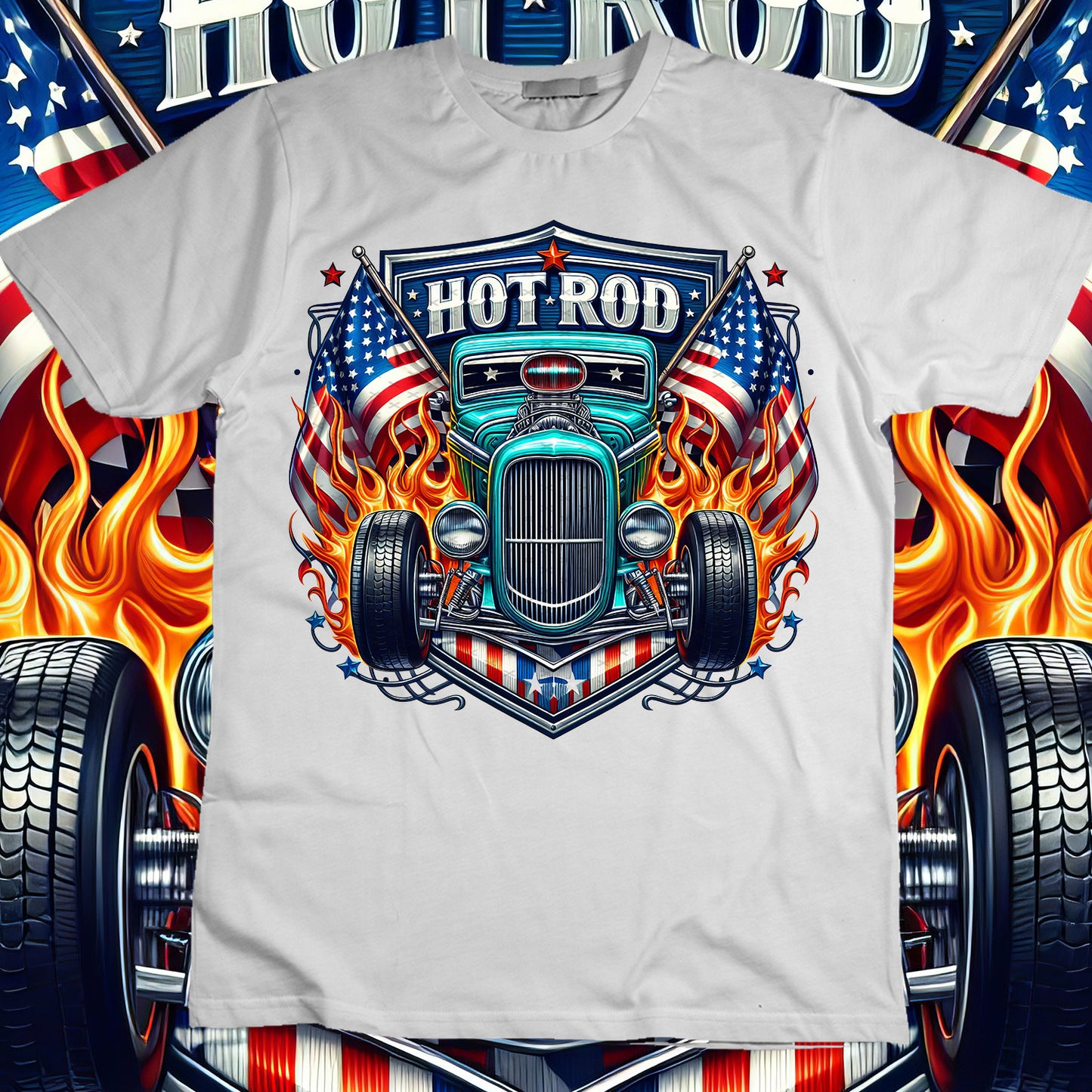 Hotrod Sublimation T-Shirt Image Bundle