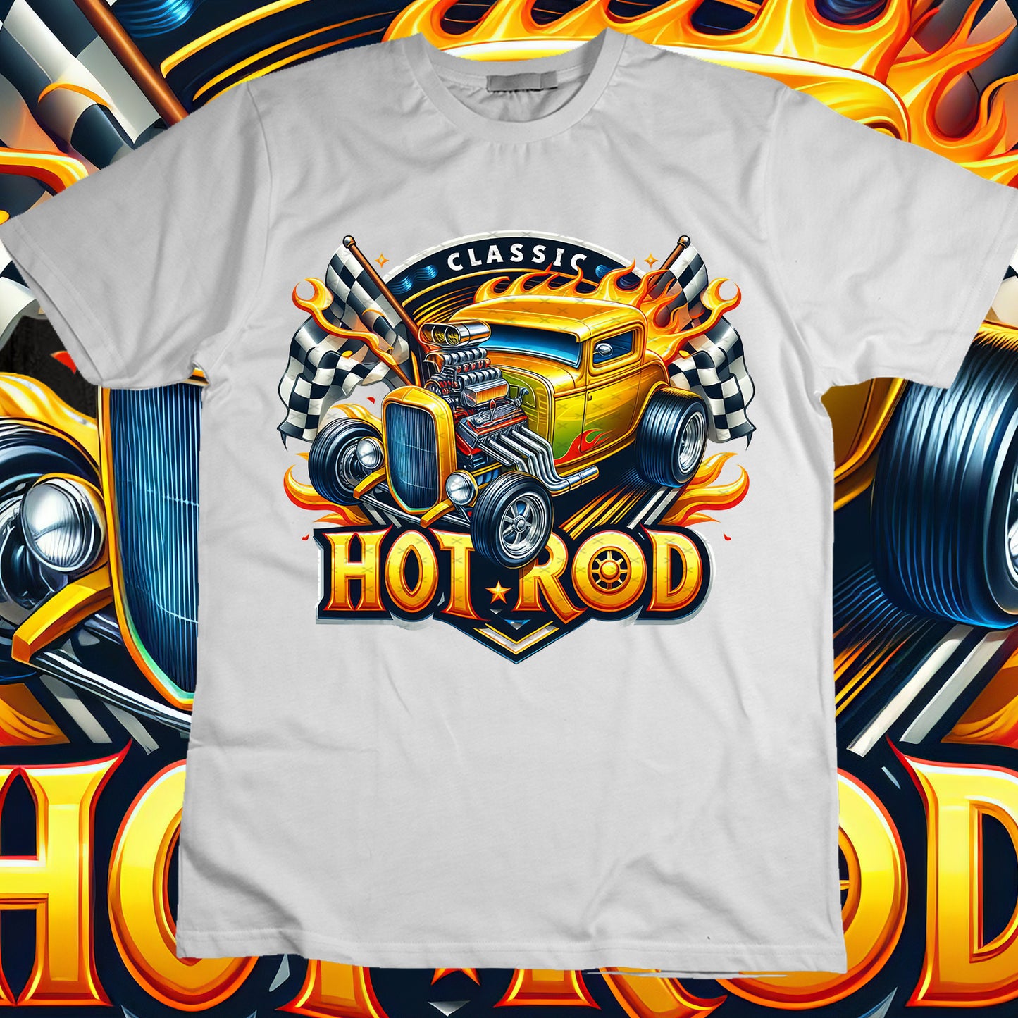 Hotrod Sublimation T-Shirt Image Bundle