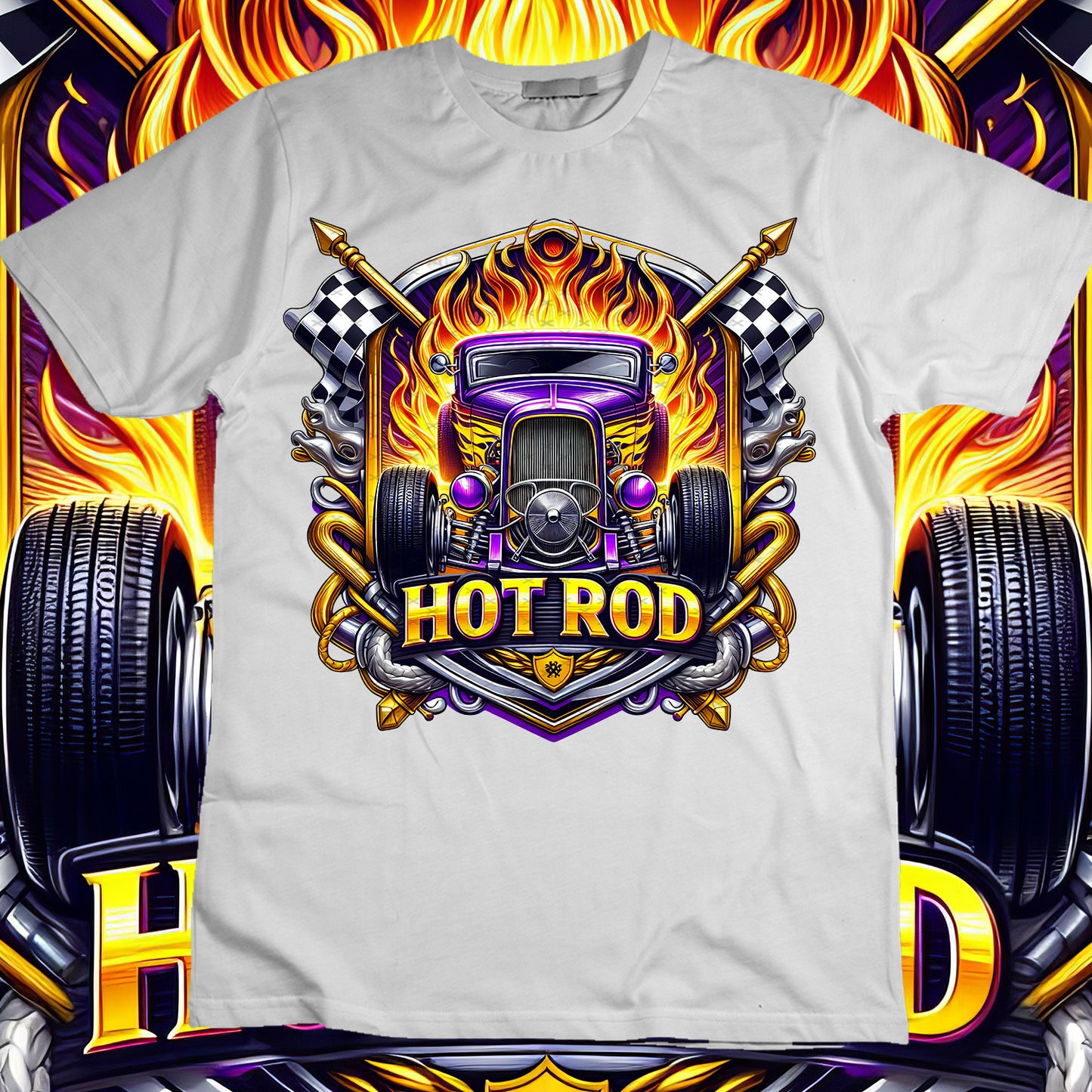 Hotrod Sublimation T-Shirt Image Bundle