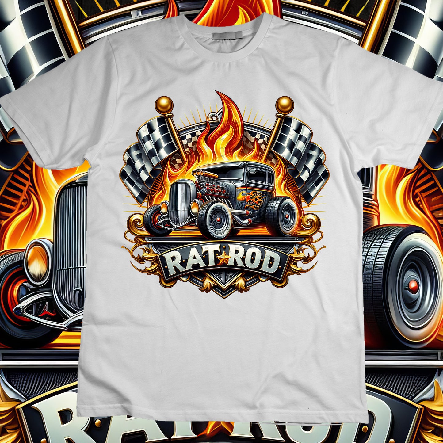 Hotrod Sublimation T-Shirt Image Bundle