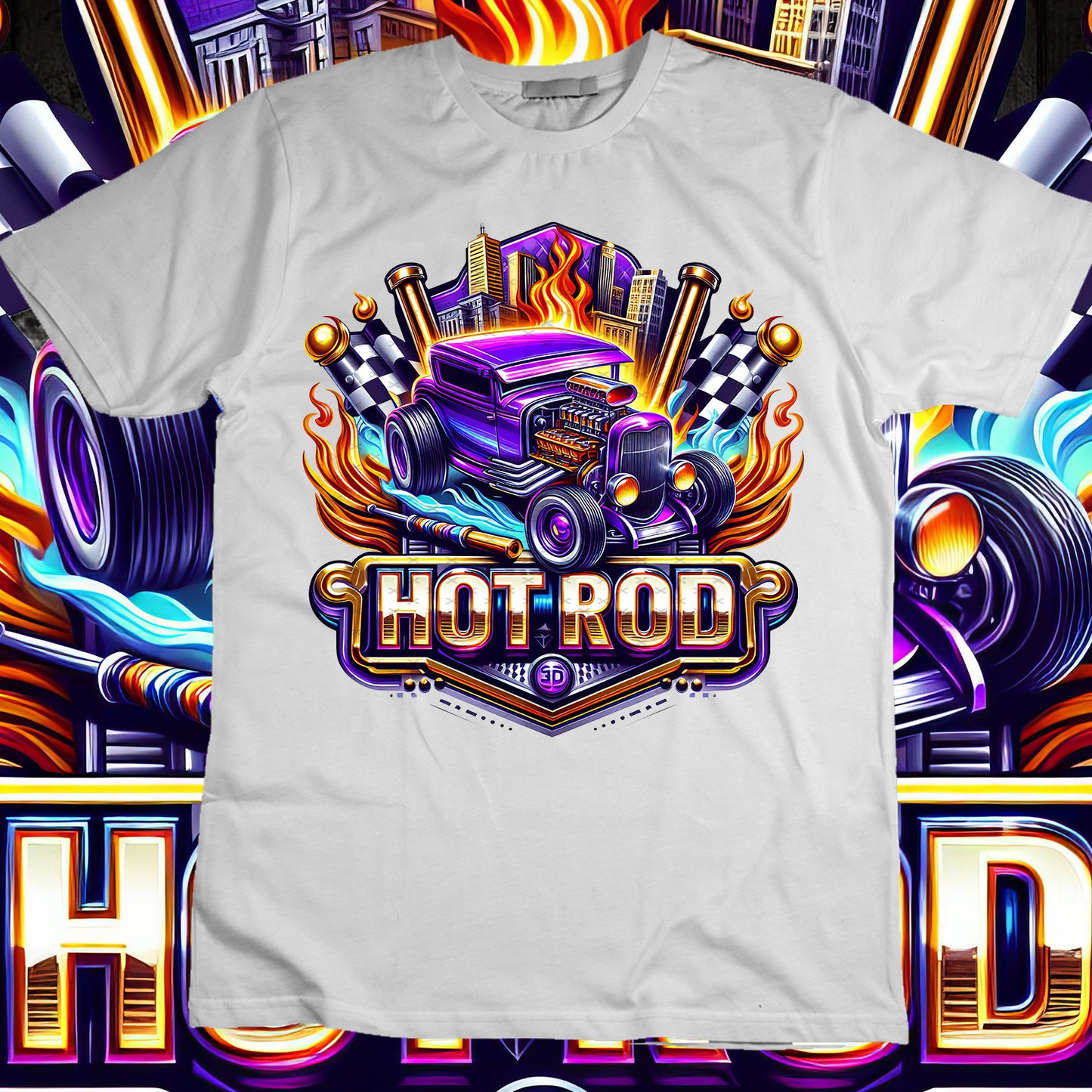 Hotrod Sublimation T-Shirt Image Bundle