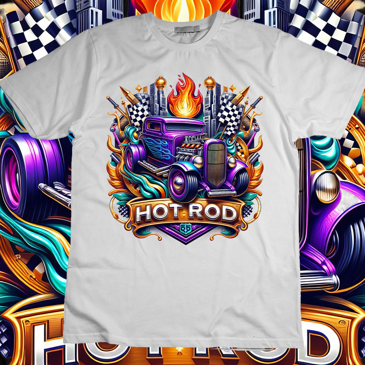 Hotrod Sublimation T-Shirt Image Bundle