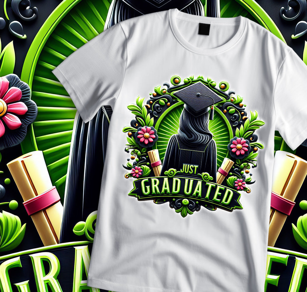 Just Graduated Sublimation/DTF T-shirt Images Bundle