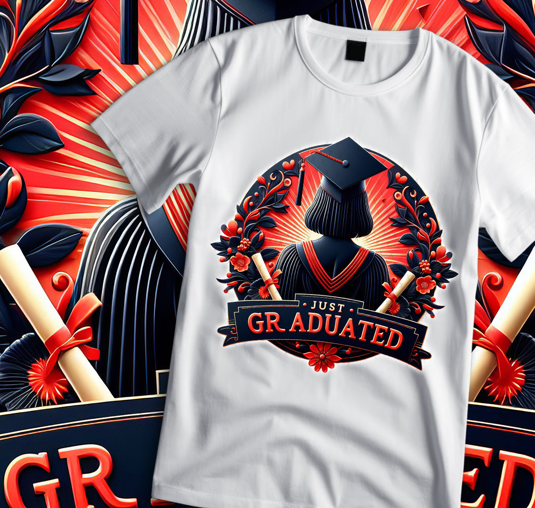 Just Graduated Sublimation/DTF T-shirt Images Bundle