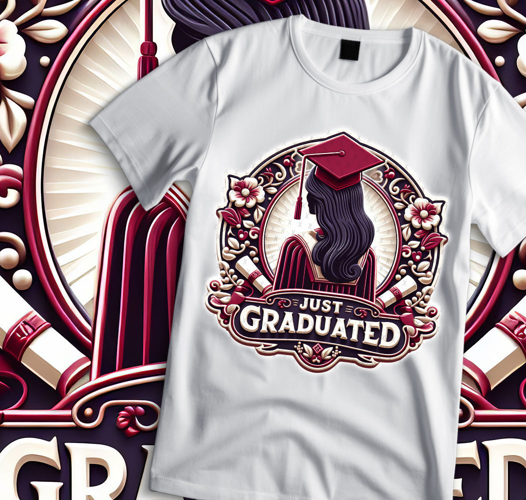 Just Graduated Sublimation/DTF T-shirt Images Bundle