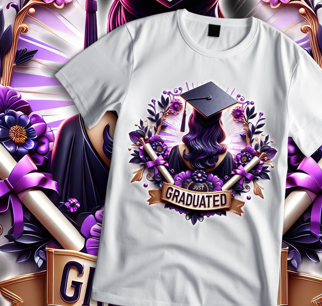 Just Graduated Sublimation/DTF T-shirt Images Bundle