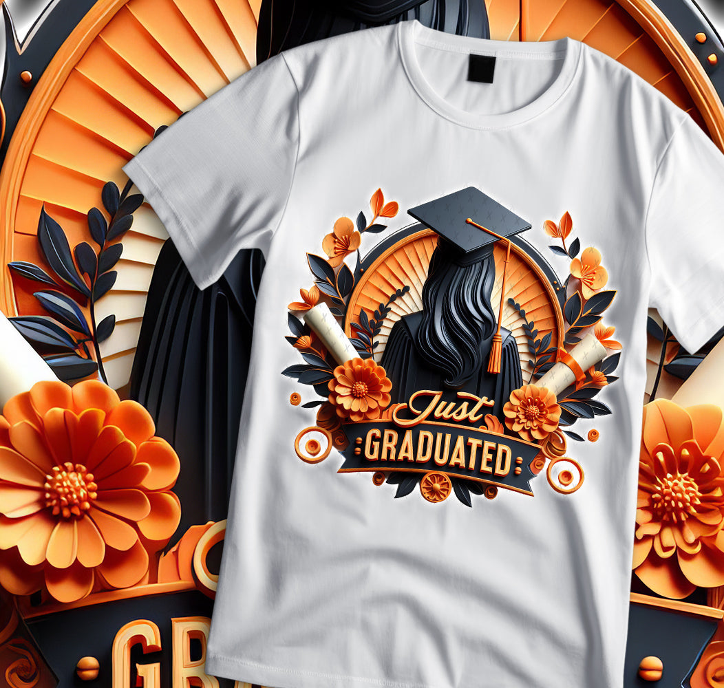 Just Graduated Sublimation/DTF T-shirt Images Bundle