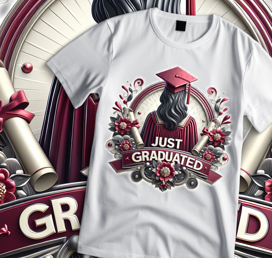 Just Graduated Sublimation/DTF T-shirt Images Bundle