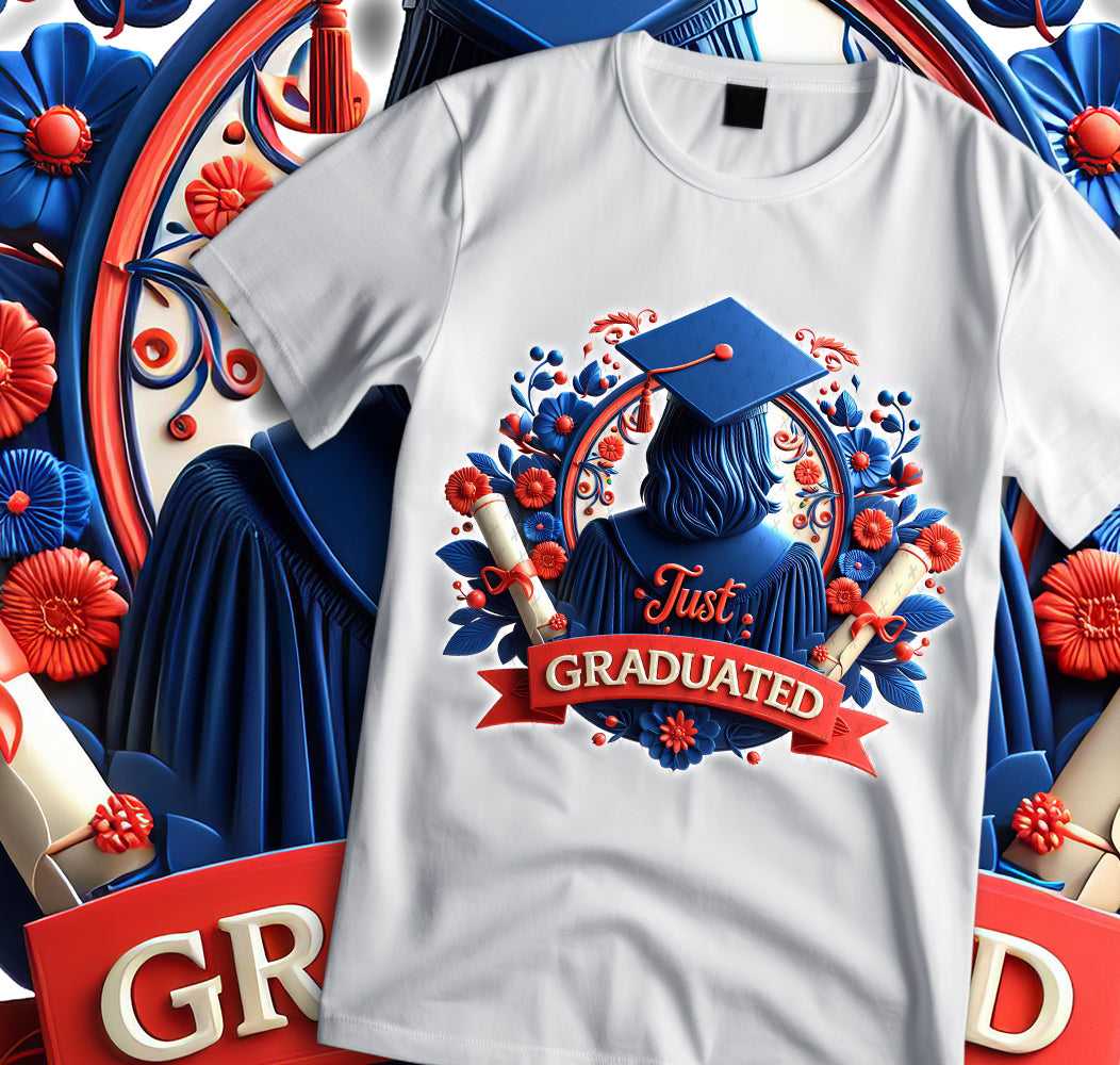 Just Graduated Sublimation/DTF T-shirt Images Bundle