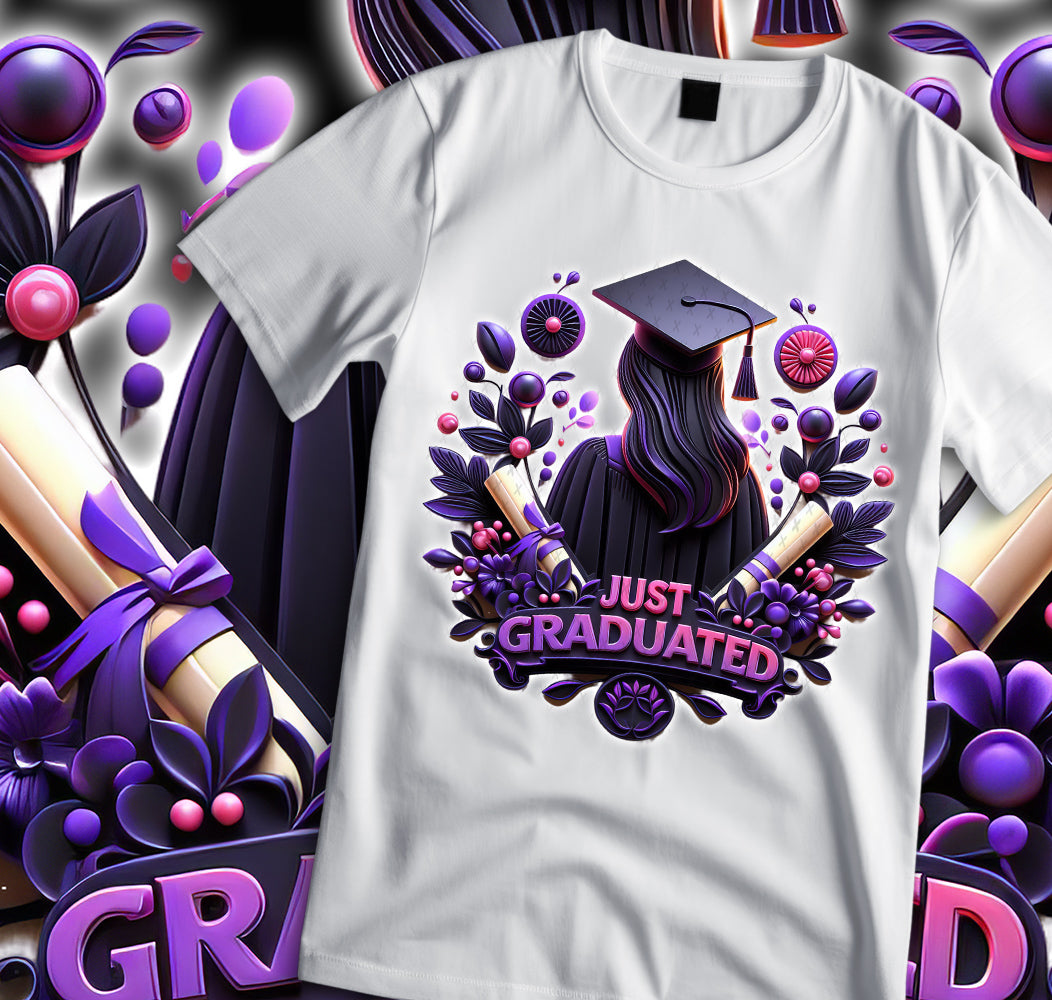 Just Graduated Sublimation/DTF T-shirt Images Bundle