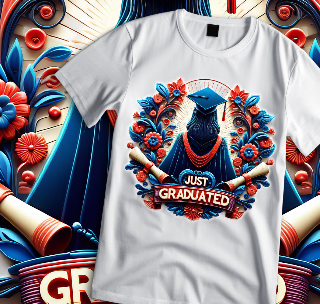 Just Graduated Sublimation/DTF T-shirt Images Bundle