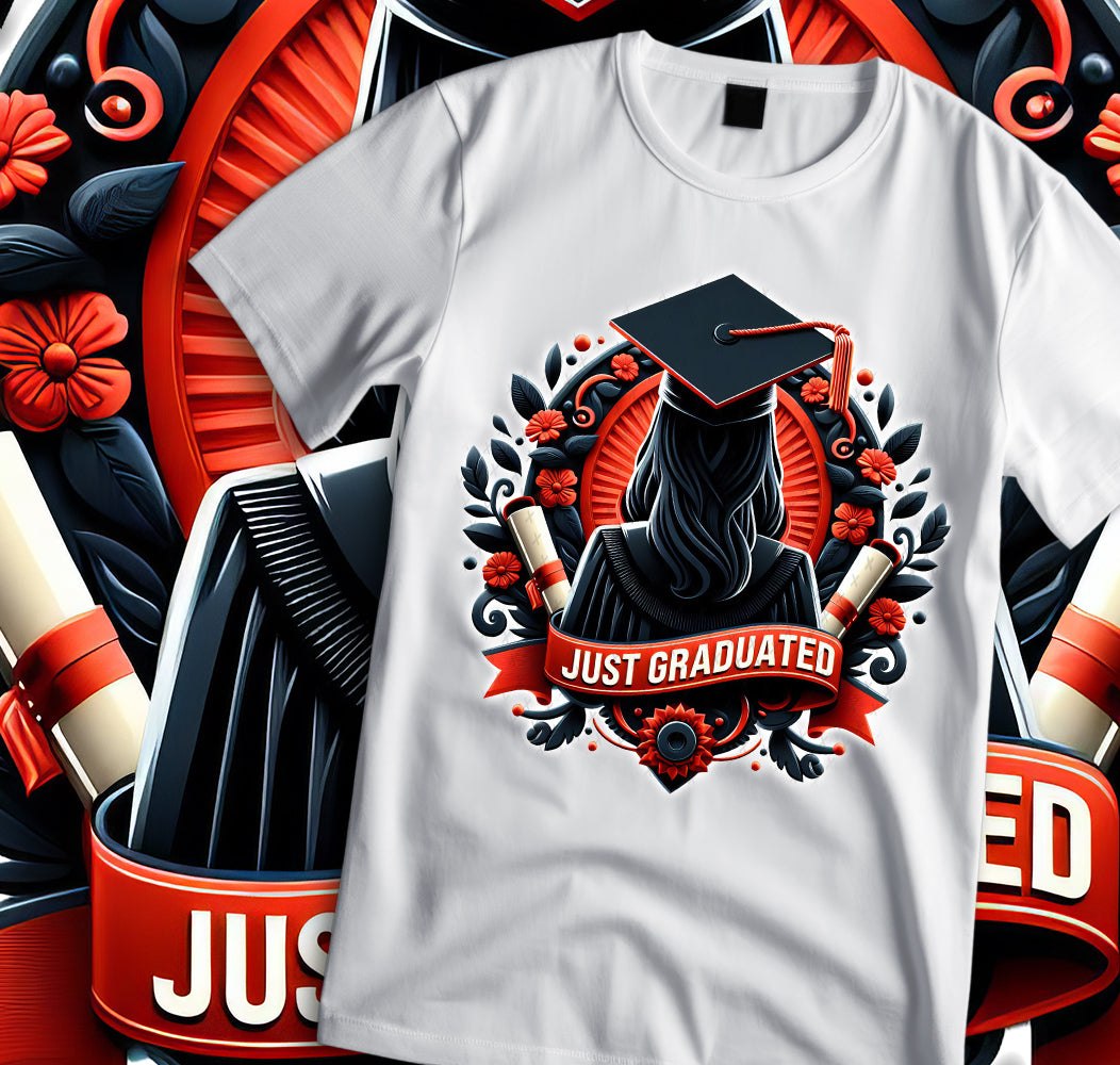 Just Graduated Sublimation/DTF T-shirt Images Bundle