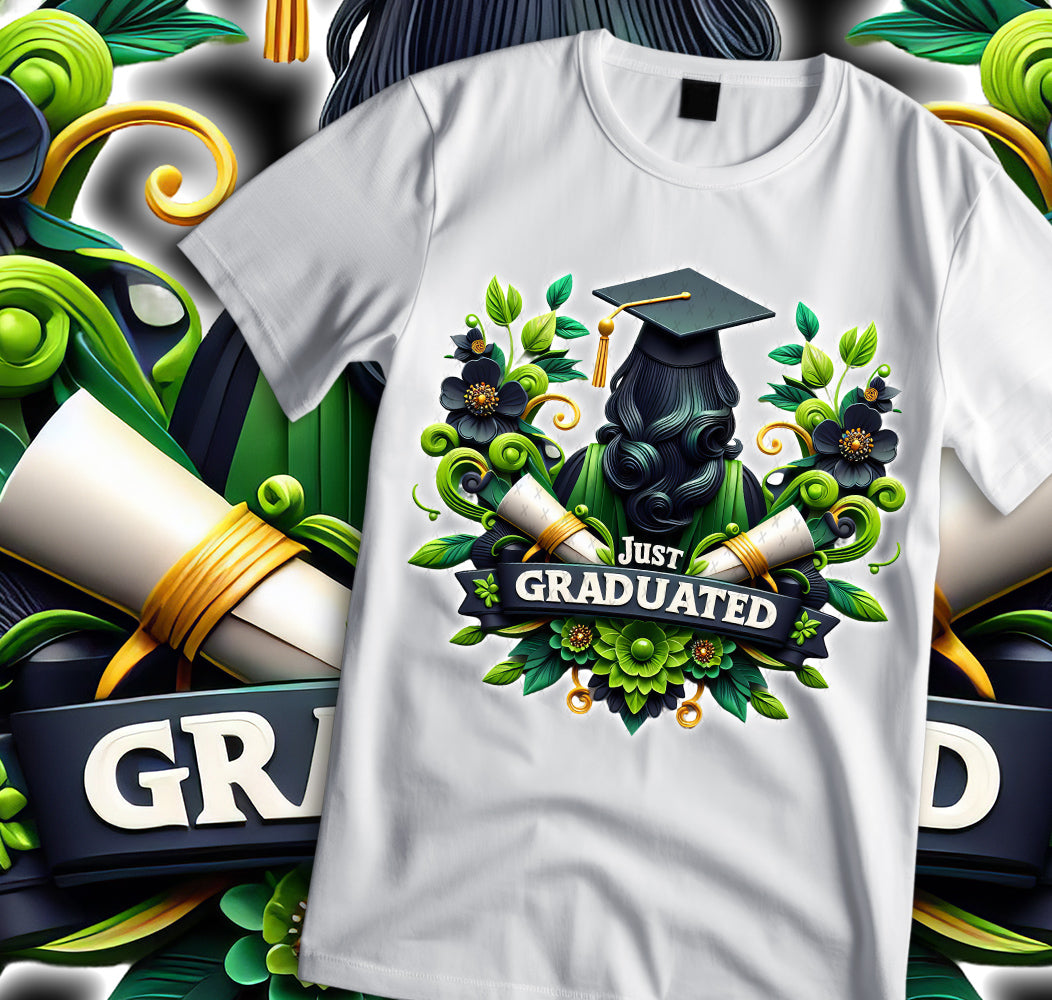 Just Graduated Sublimation/DTF T-shirt Images Bundle