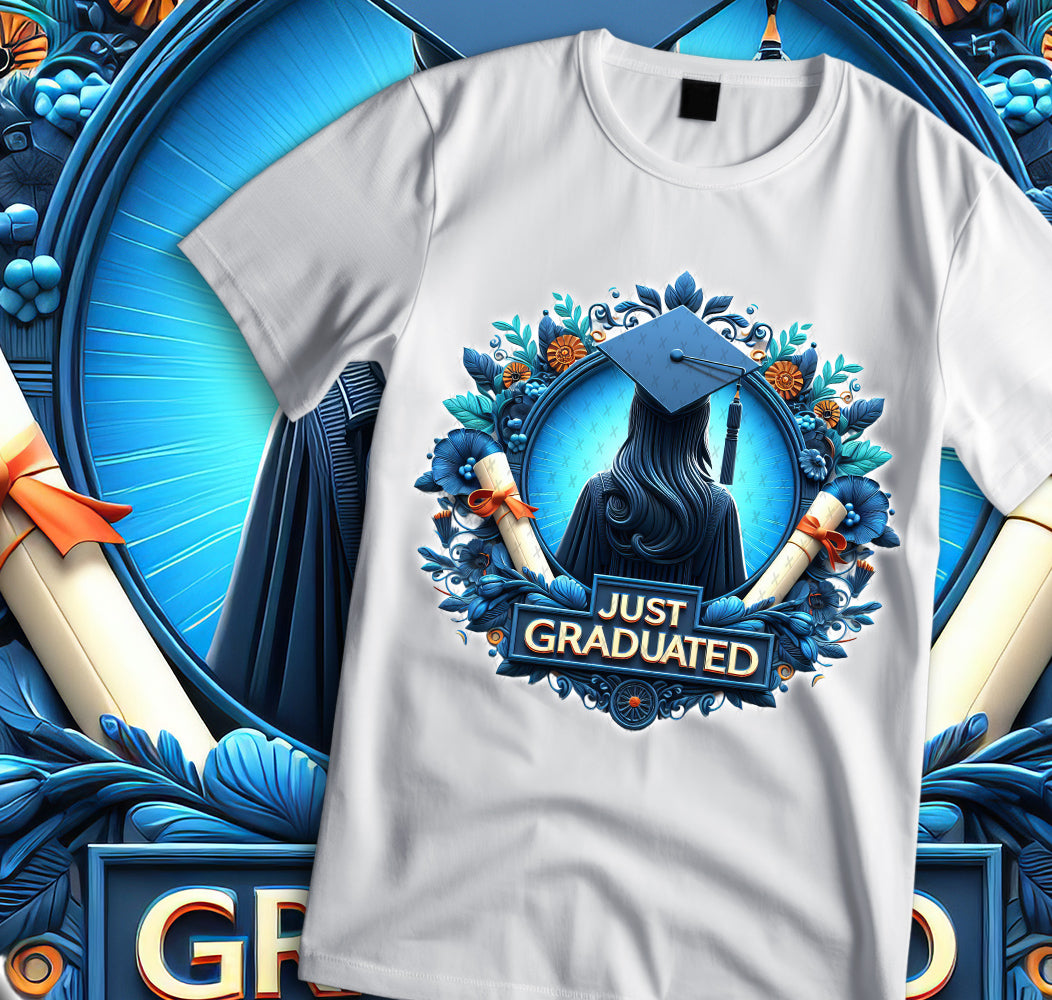 Just Graduated Sublimation/DTF T-shirt Images Bundle