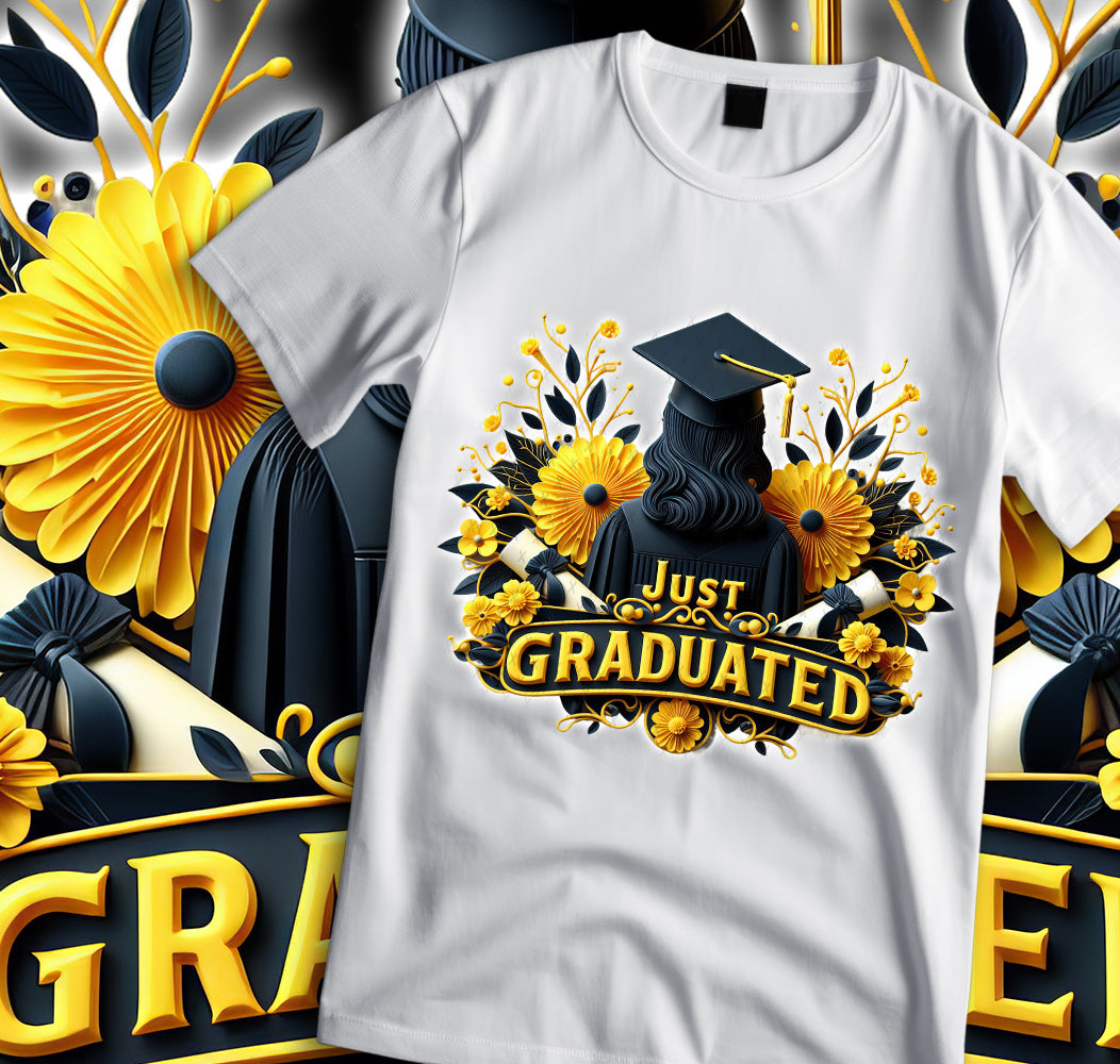 Just Graduated Sublimation/DTF T-shirt Images Bundle