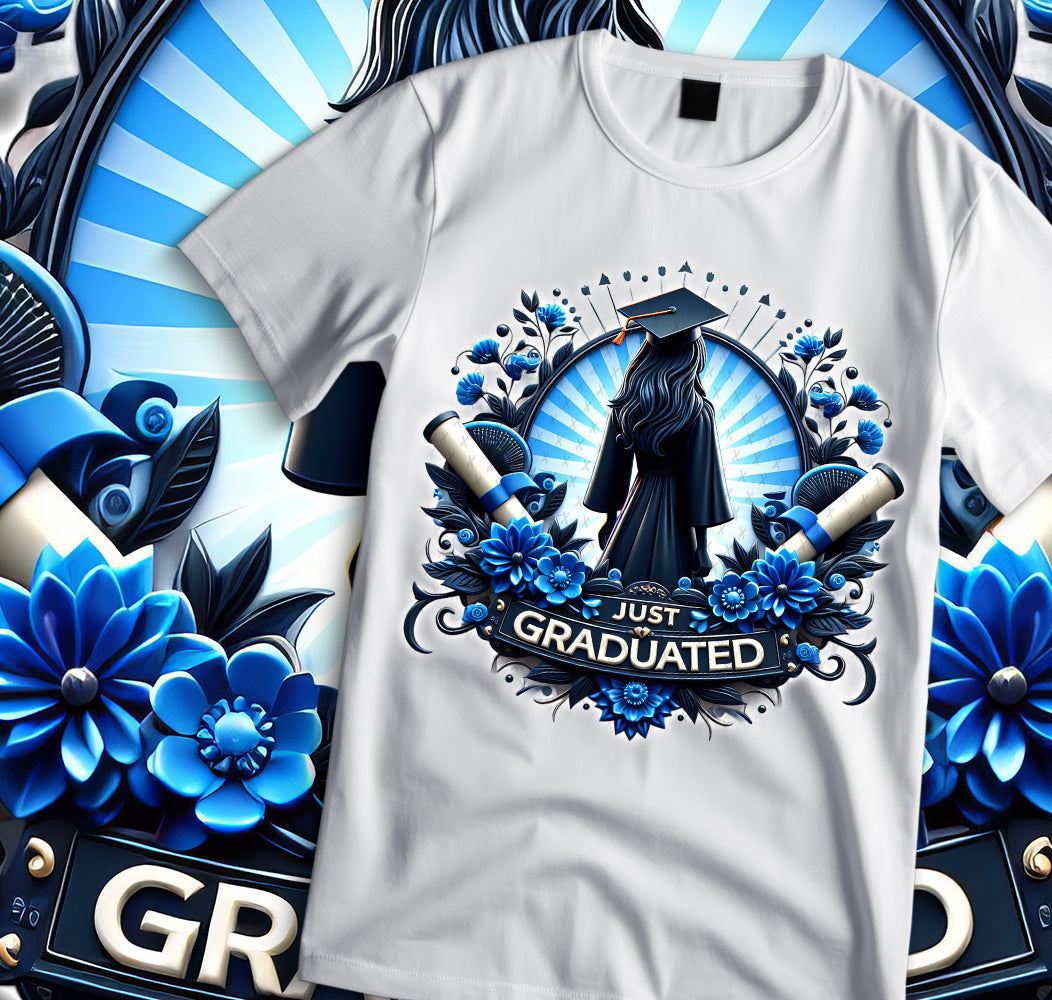 Just Graduated Sublimation/DTF T-shirt Images Bundle