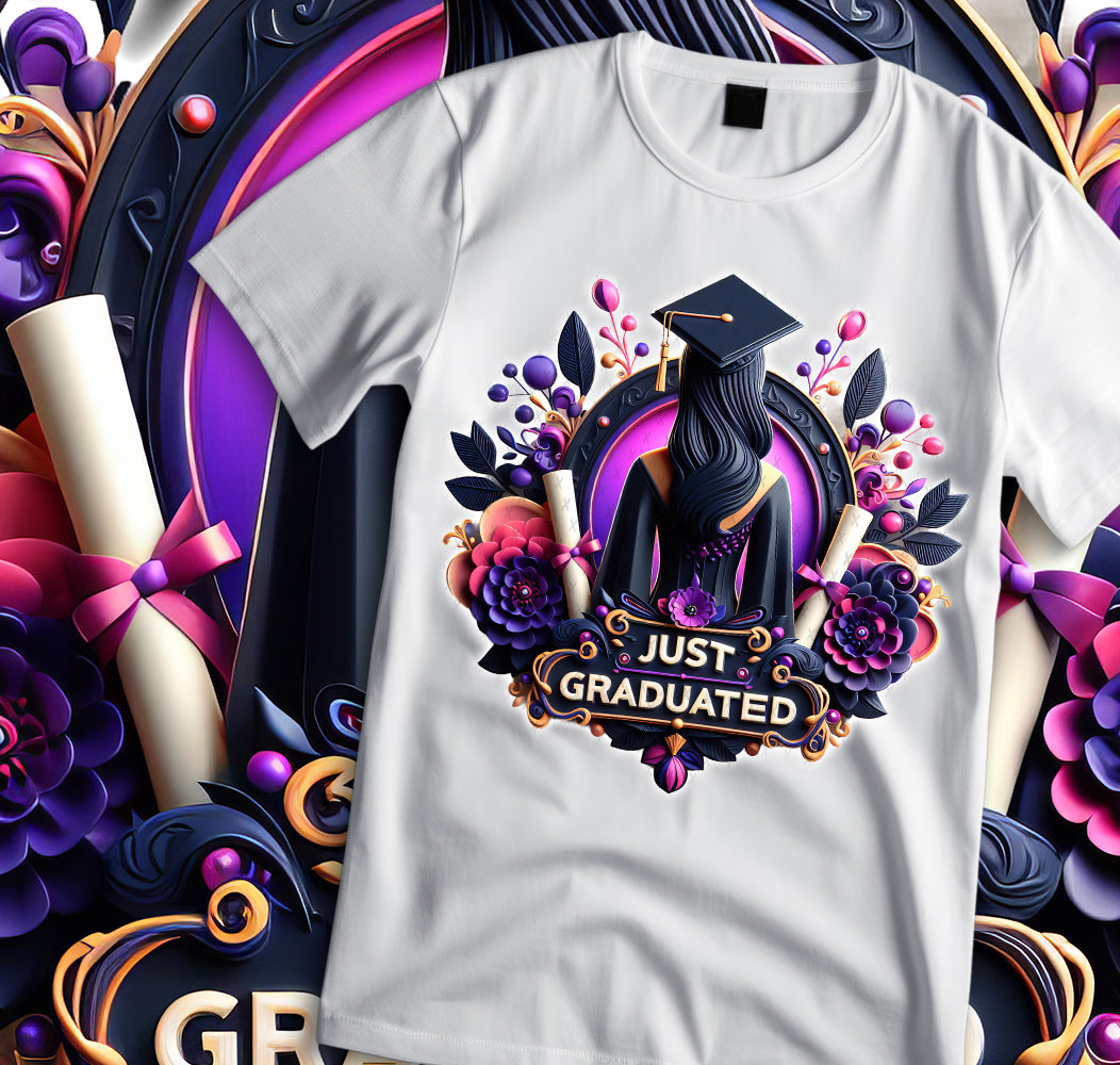 Just Graduated Sublimation/DTF T-shirt Images Bundle