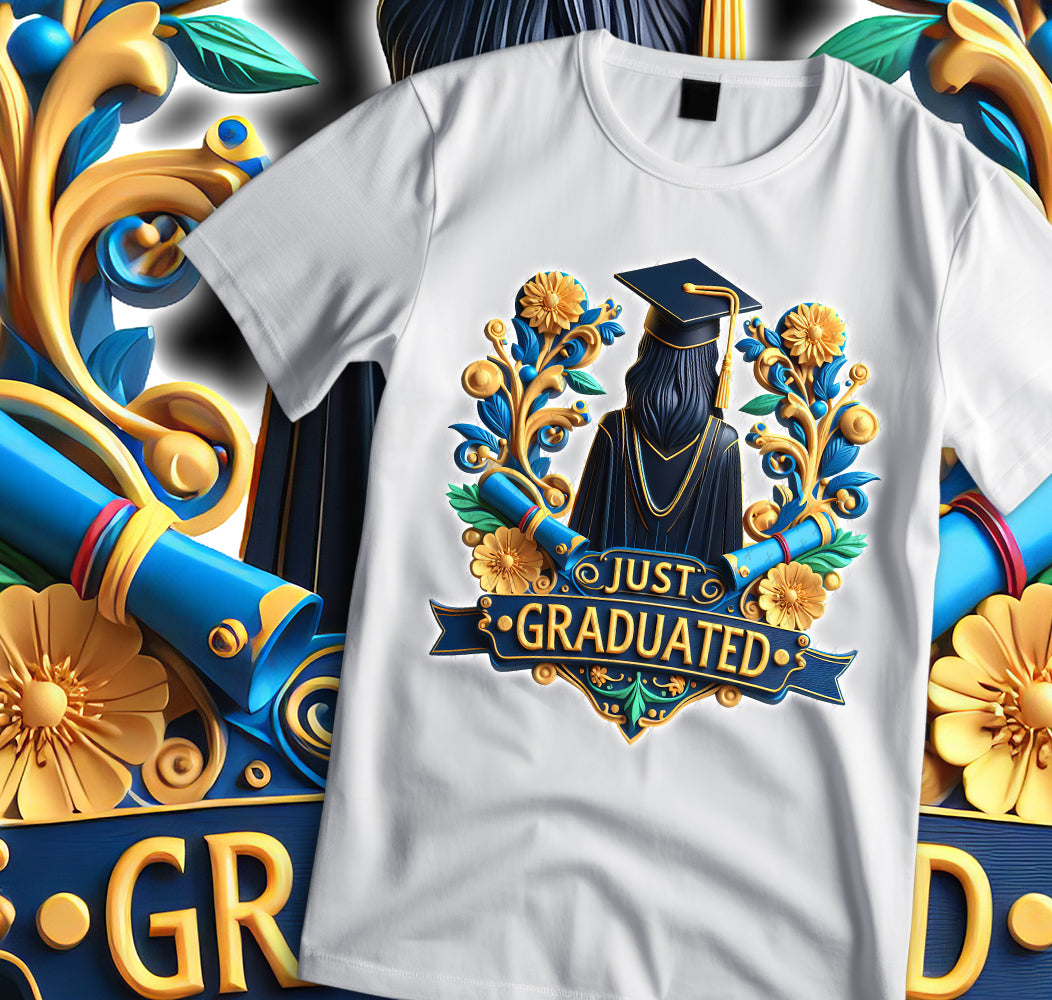 Just Graduated Sublimation/DTF T-shirt Images Bundle