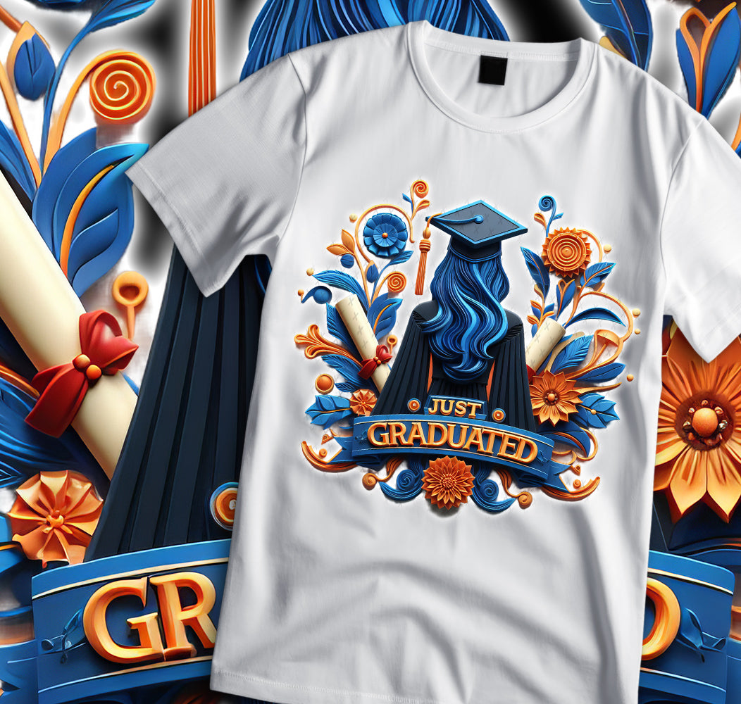 Just Graduated Sublimation/DTF T-shirt Images Bundle