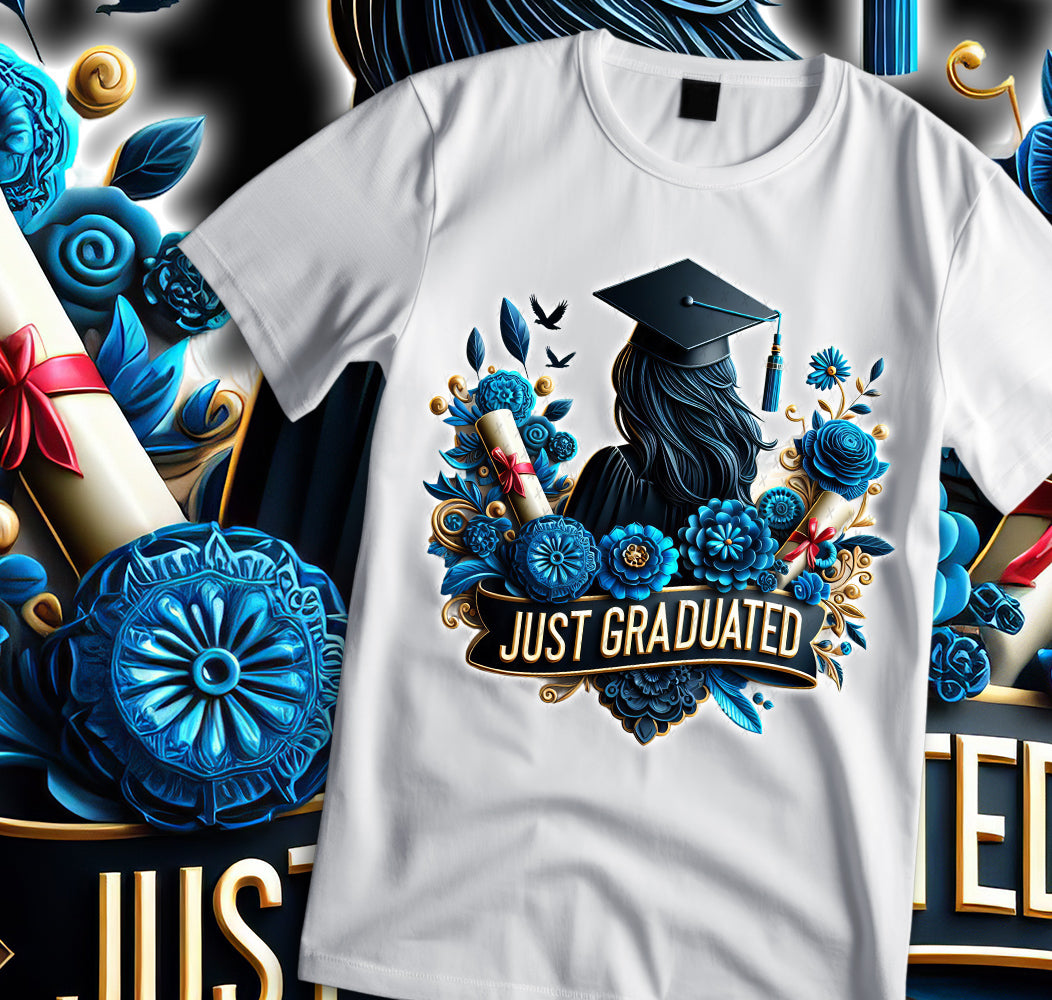 Just Graduated Sublimation/DTF T-shirt Images Bundle