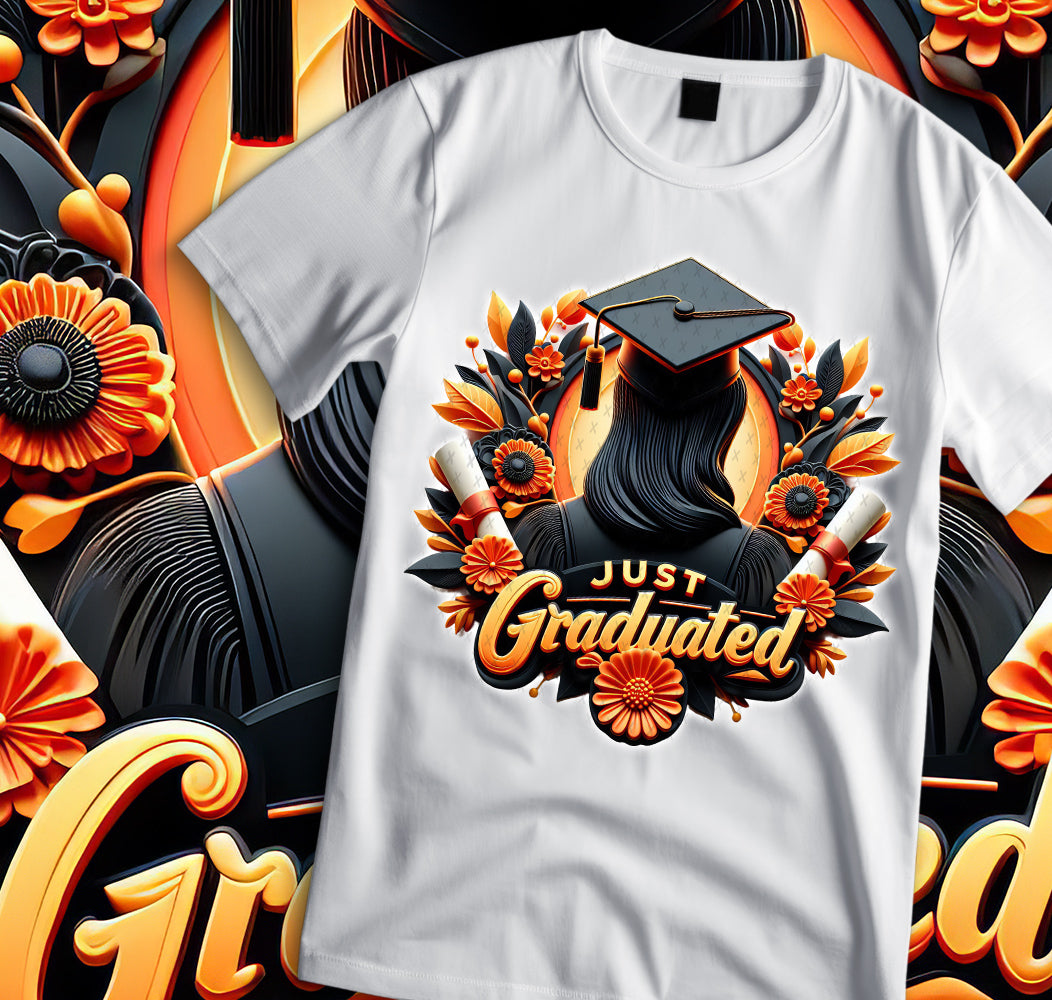 Just Graduated Sublimation/DTF T-shirt Images Bundle