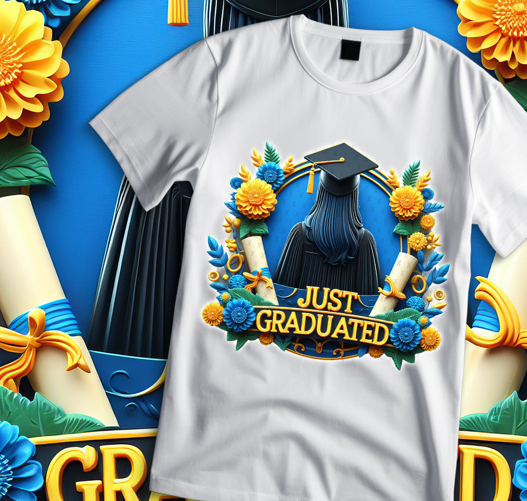 Just Graduated Sublimation/DTF T-shirt Images Bundle