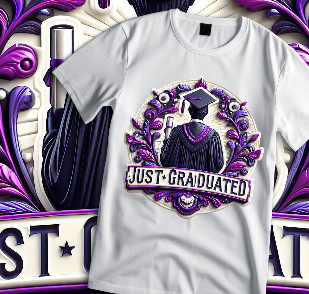 Just Graduated Sublimation/DTF T-shirt Images Bundle